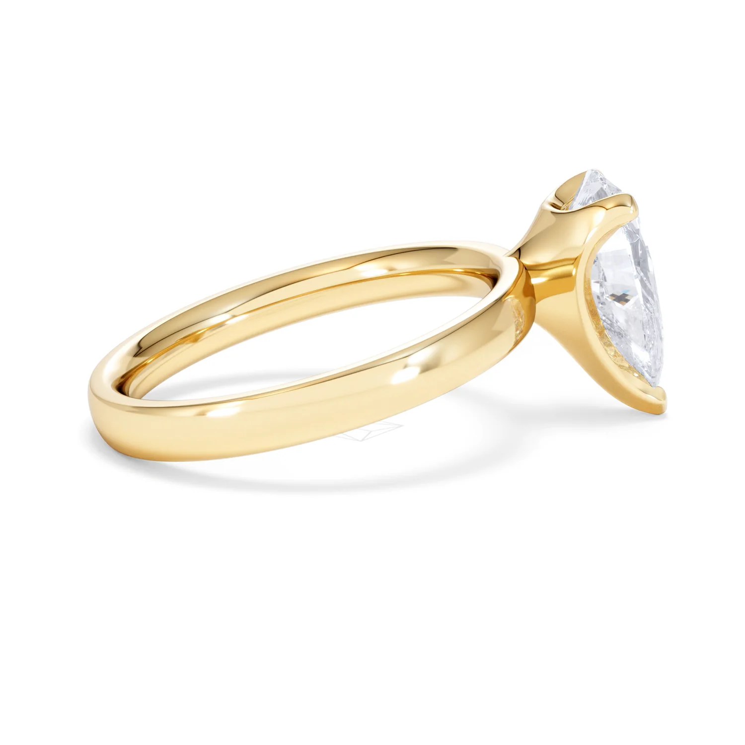 Origin 2.00ct Pear Cut Lab Diamond Solitaire Engagement Ring in 18K Yellow Gold - Image 29