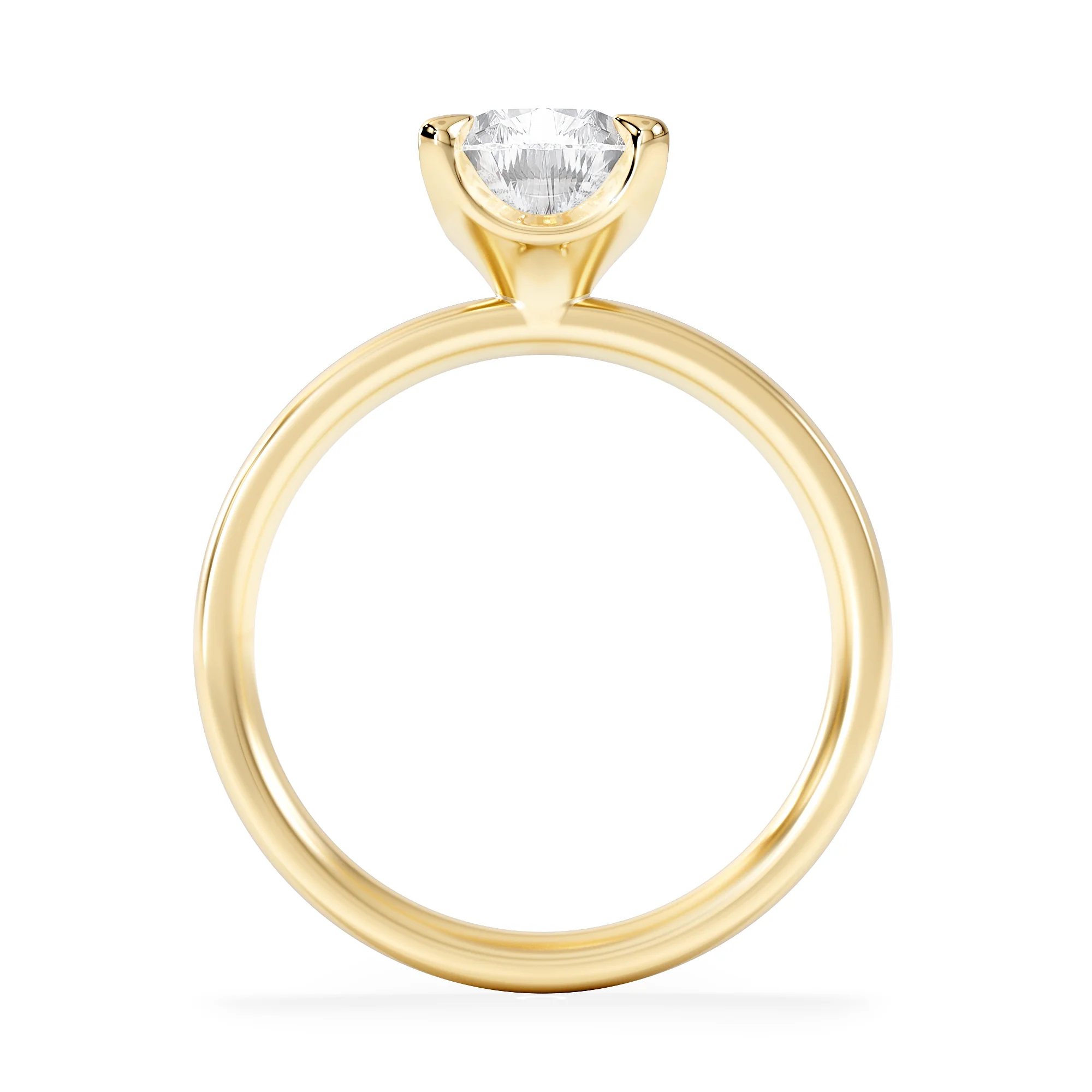 Origin 2.00ct Pear Cut Lab Diamond Solitaire Engagement Ring in 18K Yellow Gold - Image 3