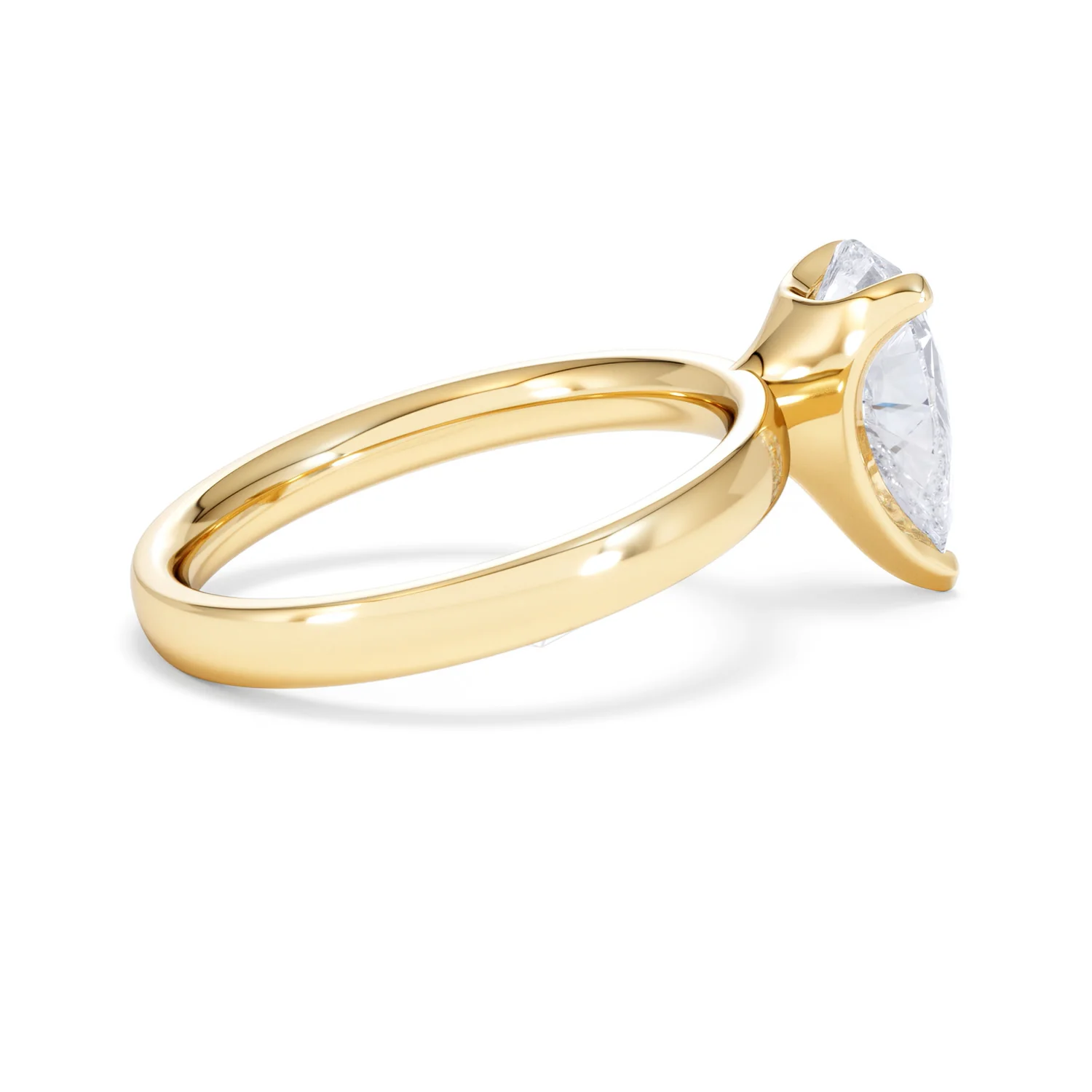 Origin 2.00ct Pear Cut Lab Diamond Solitaire Engagement Ring in 18K Yellow Gold - Image 31