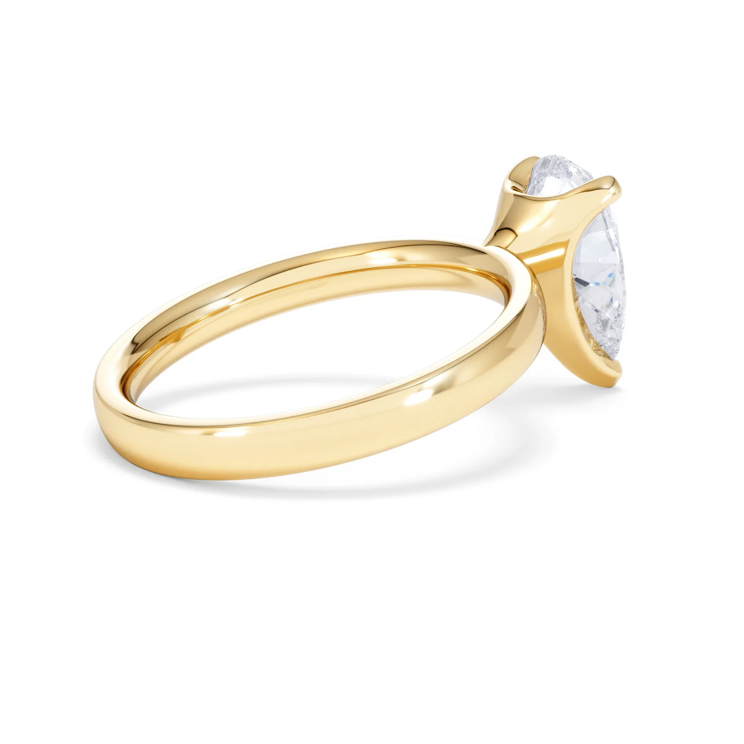 Origin 2.00ct Pear Cut Lab Diamond Solitaire Engagement Ring in 18K Yellow Gold - Image 34
