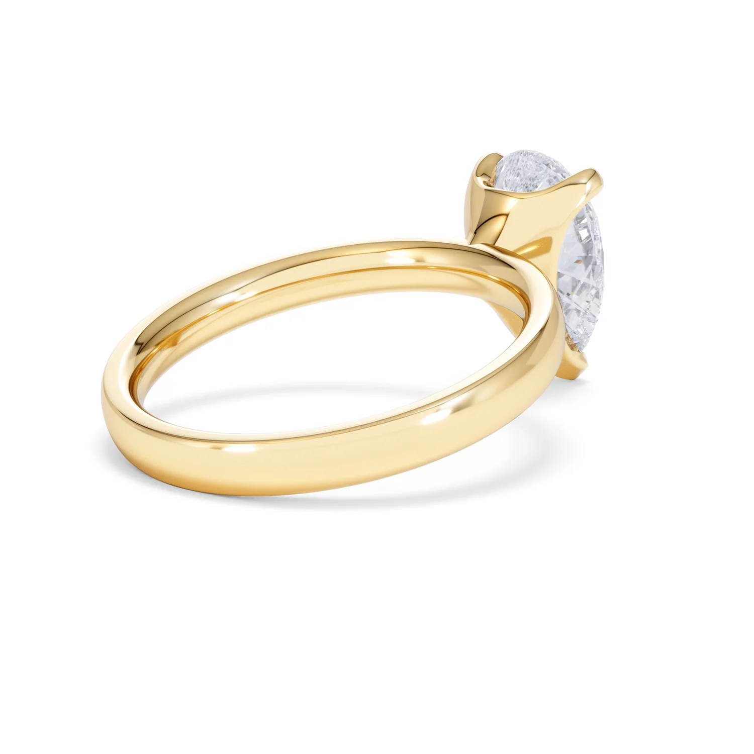 Origin 2.00ct Pear Cut Lab Diamond Solitaire Engagement Ring in 18K Yellow Gold - Image 37
