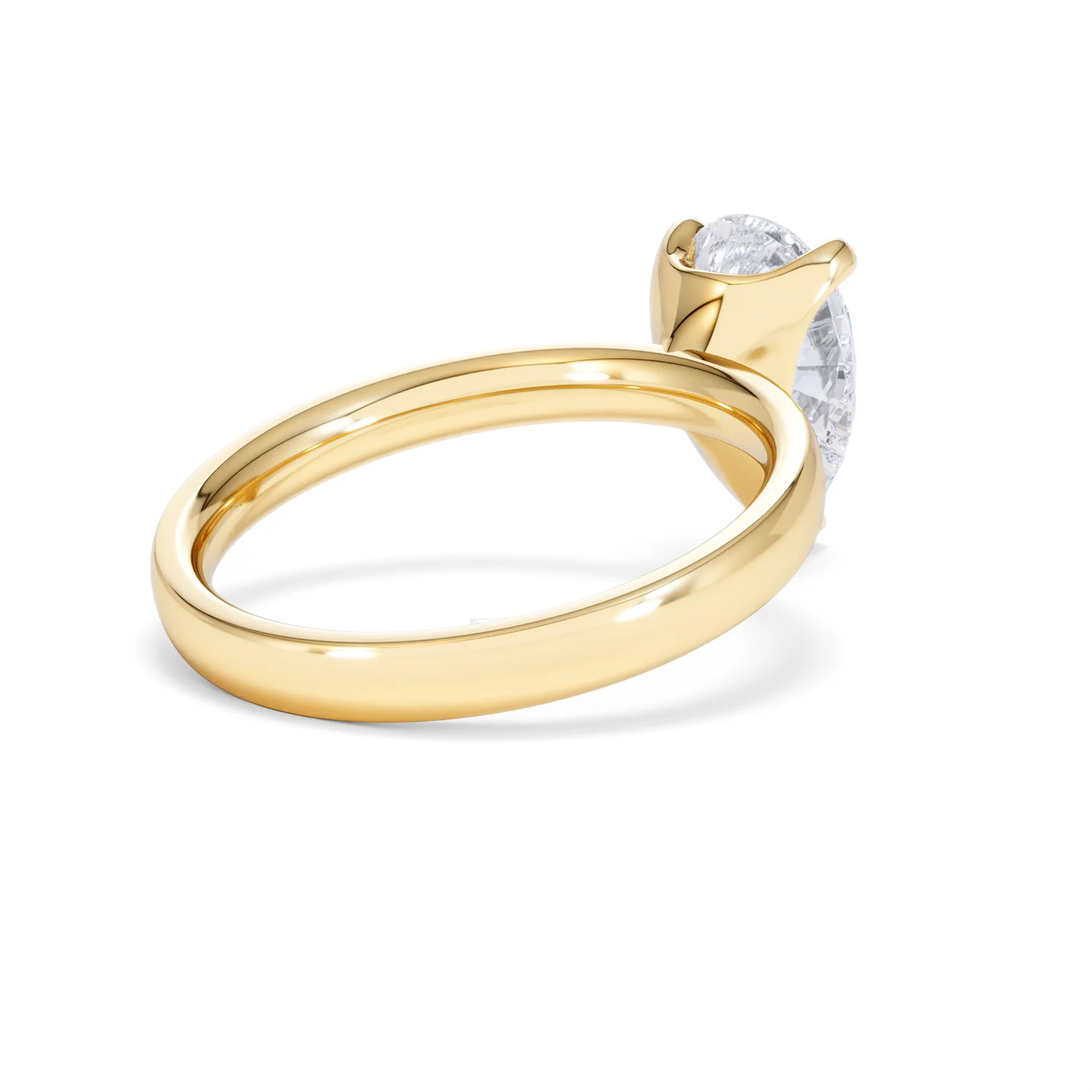 Origin 2.00ct Pear Cut Lab Diamond Solitaire Engagement Ring in 18K Yellow Gold - Image 38