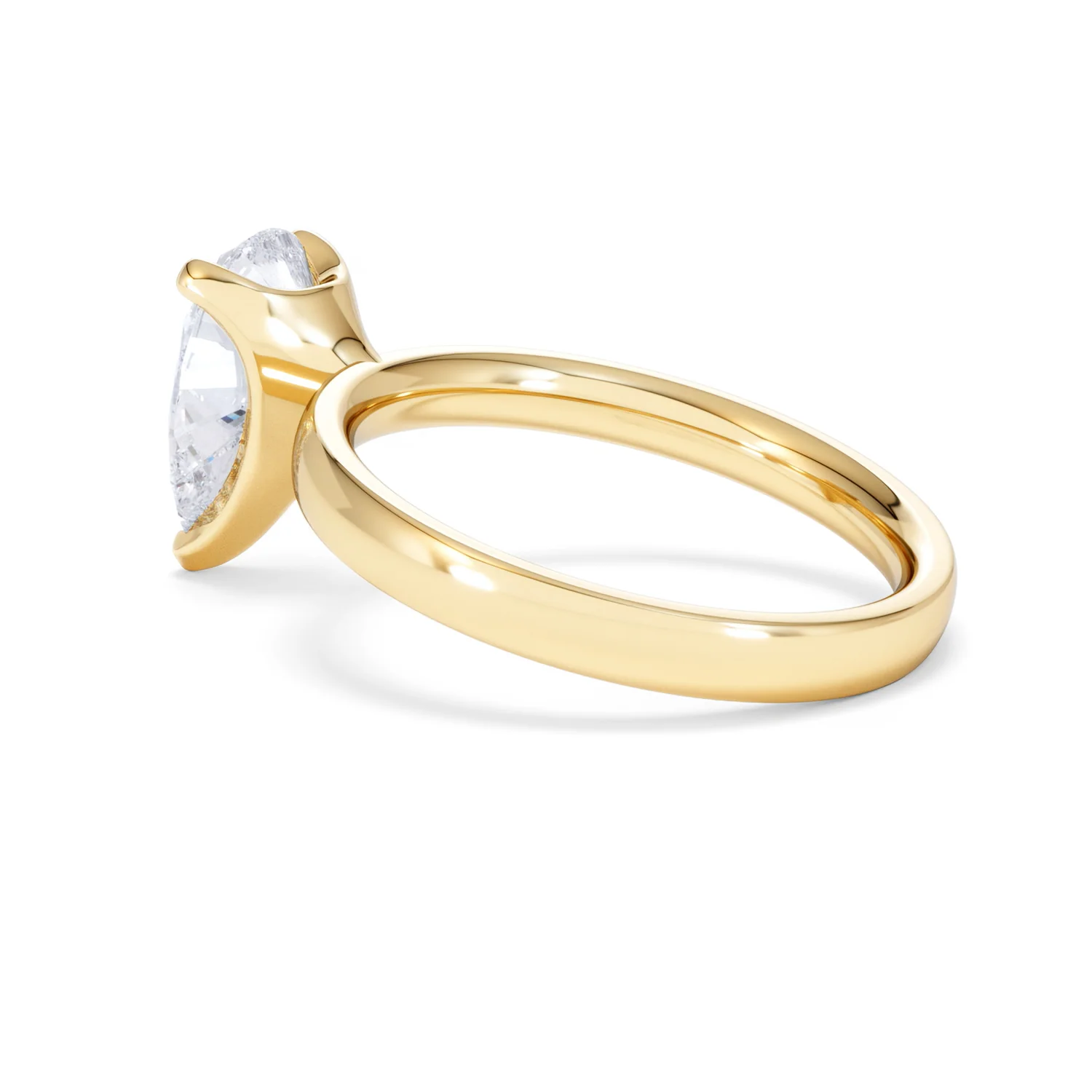 Origin 2.00ct Pear Cut Lab Diamond Solitaire Engagement Ring in 18K Yellow Gold - Image 60