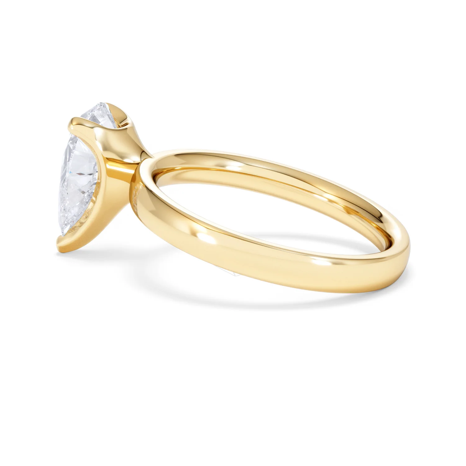 Origin 2.00ct Pear Cut Lab Diamond Solitaire Engagement Ring in 18K Yellow Gold - Image 63