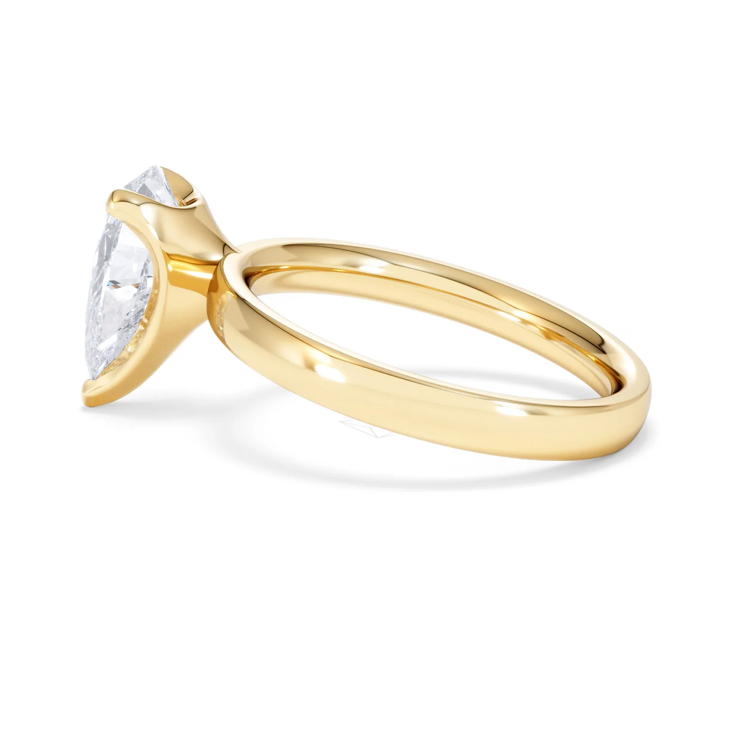 Origin 2.00ct Pear Cut Lab Diamond Solitaire Engagement Ring in 18K Yellow Gold - Image 64