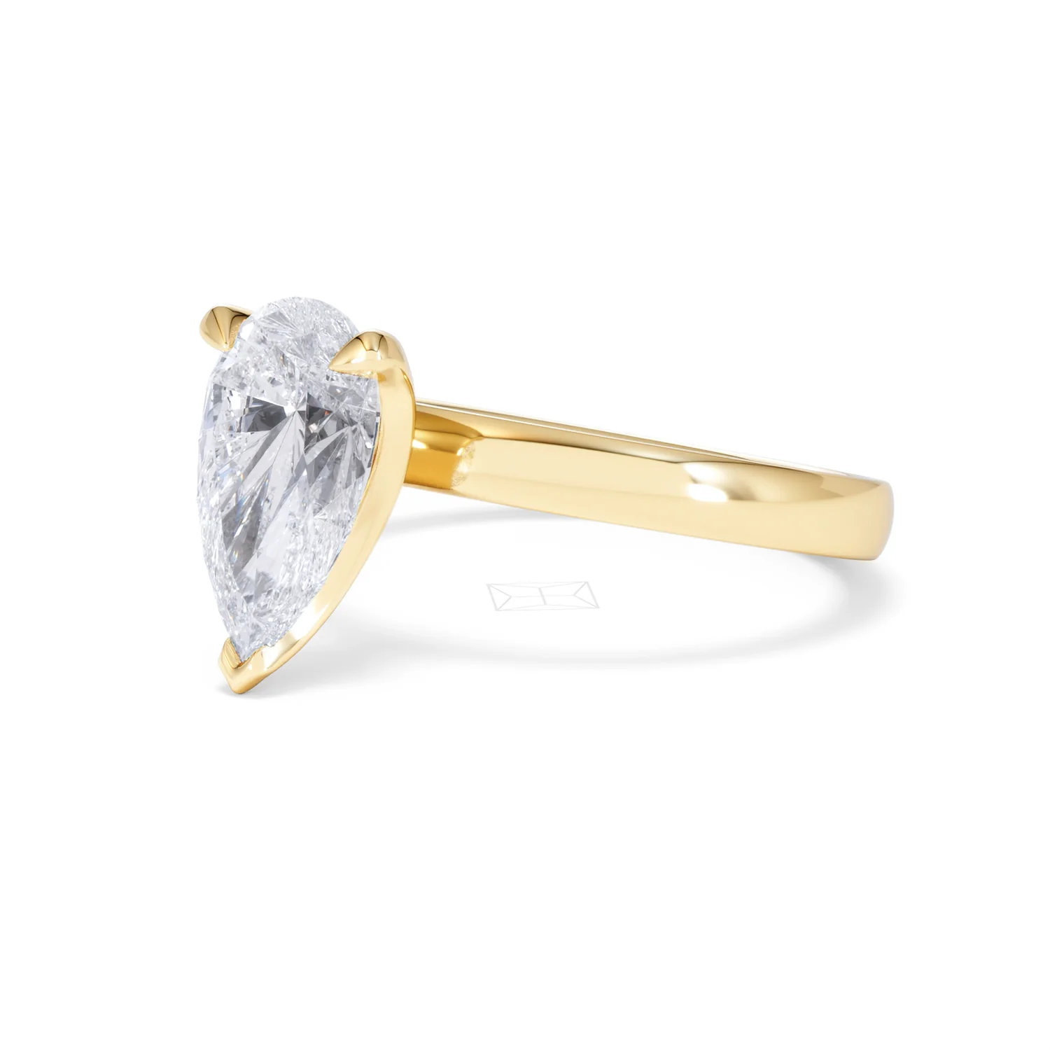 Origin 2.00ct Pear Cut Lab Diamond Solitaire Engagement Ring in 18K Yellow Gold - Image 78