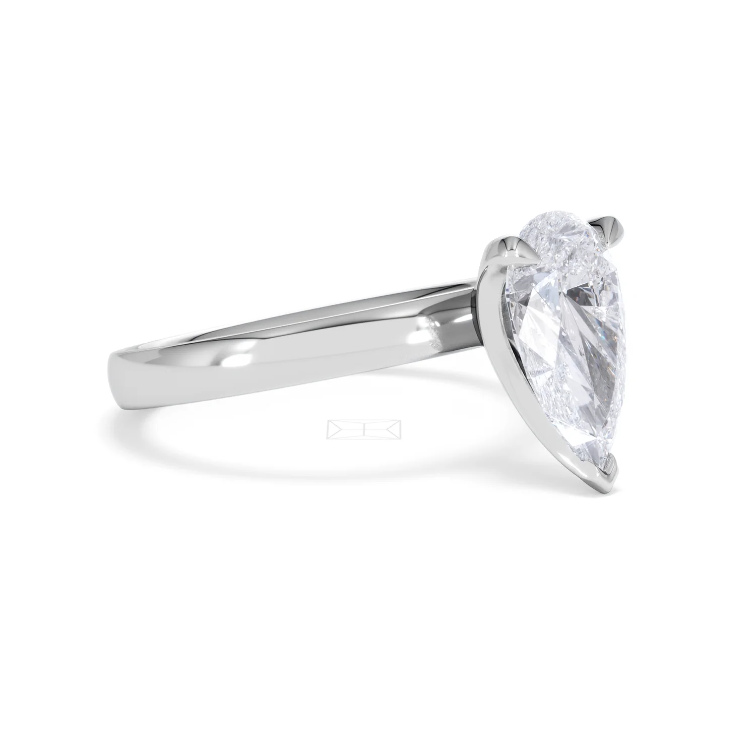 Origin 2.00ct Pear Cut Lab Diamond Solitaire Engagement Ring in Platinum - Image 17