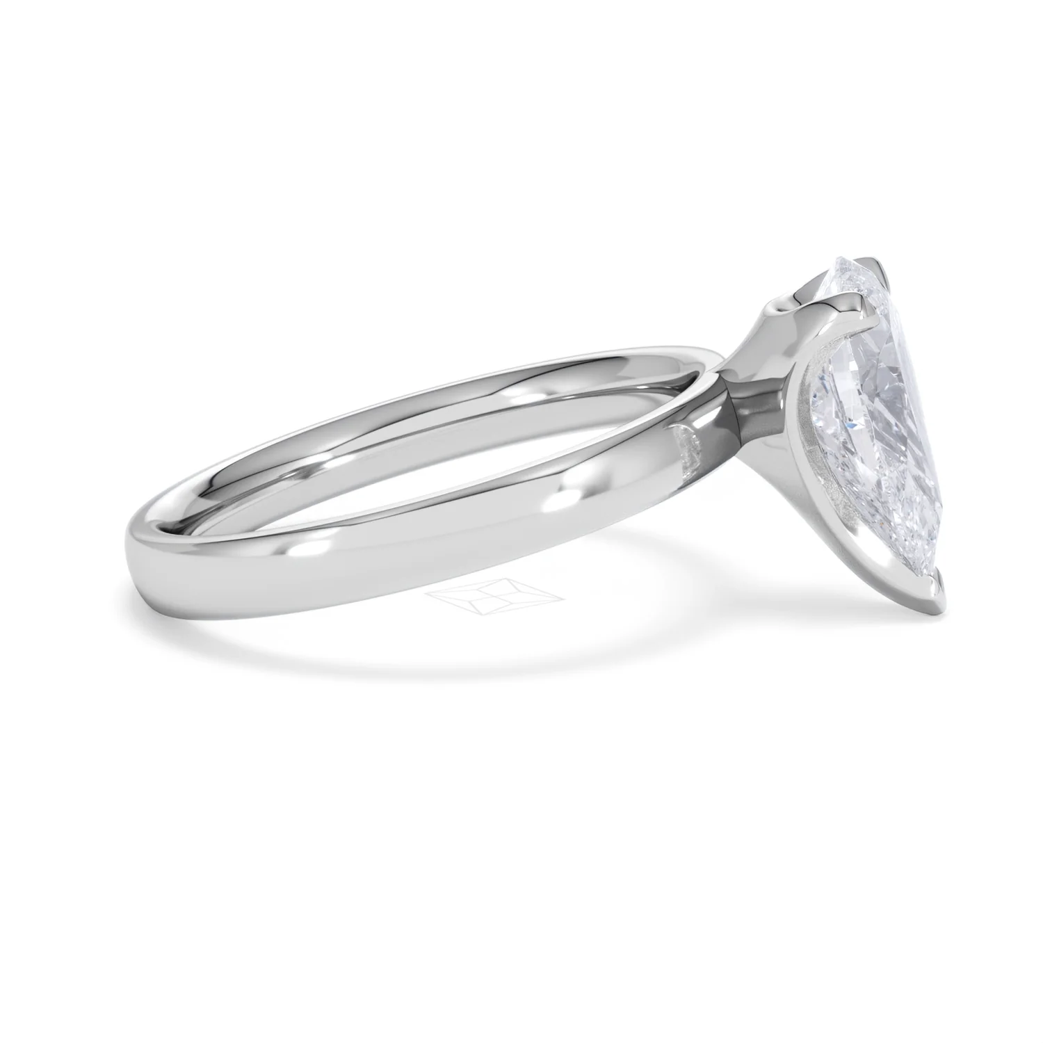 Origin 2.00ct Pear Cut Lab Diamond Solitaire Engagement Ring in Platinum - Image 25