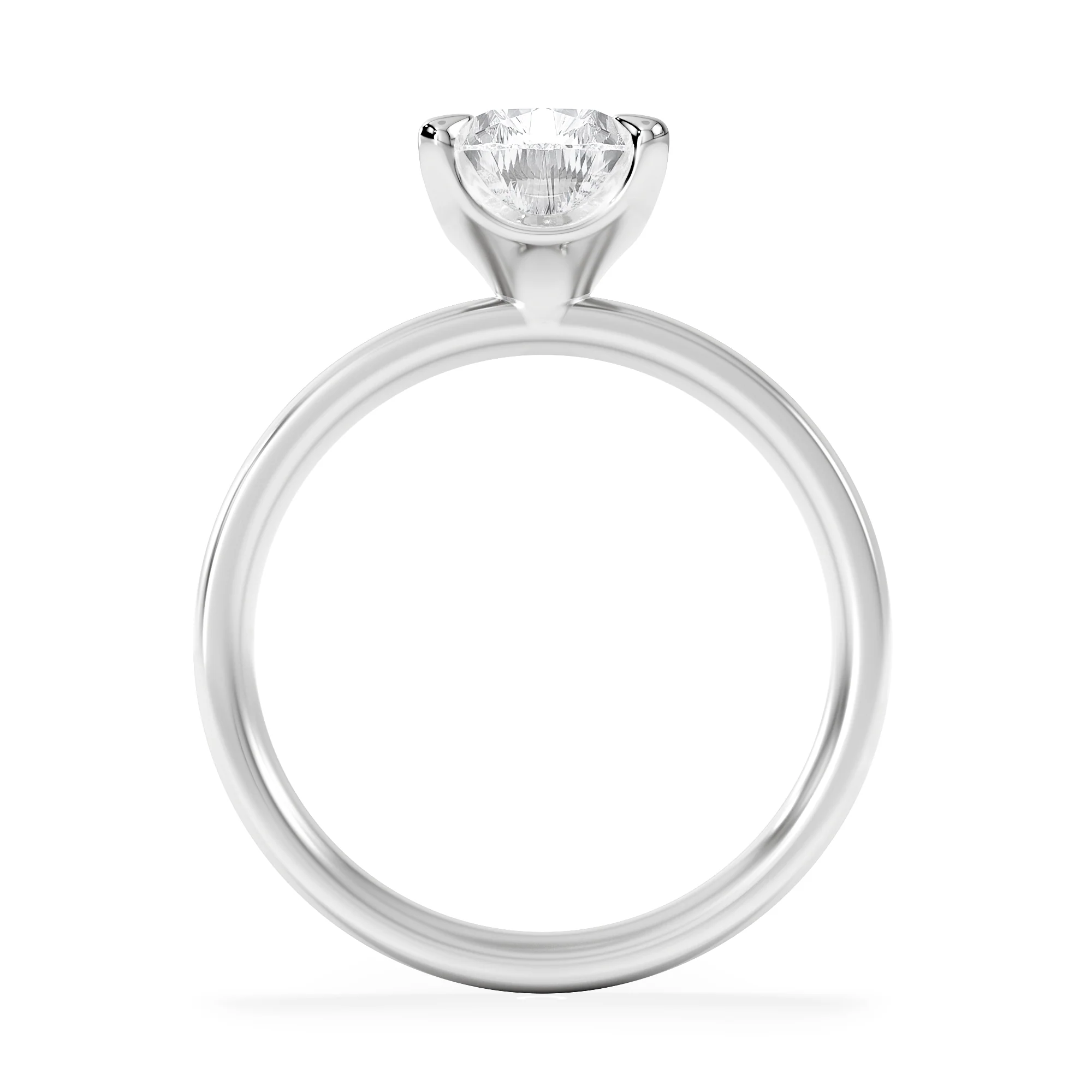 Origin 2.00ct Pear Cut Lab Diamond Solitaire Engagement Ring in Platinum - Image 3