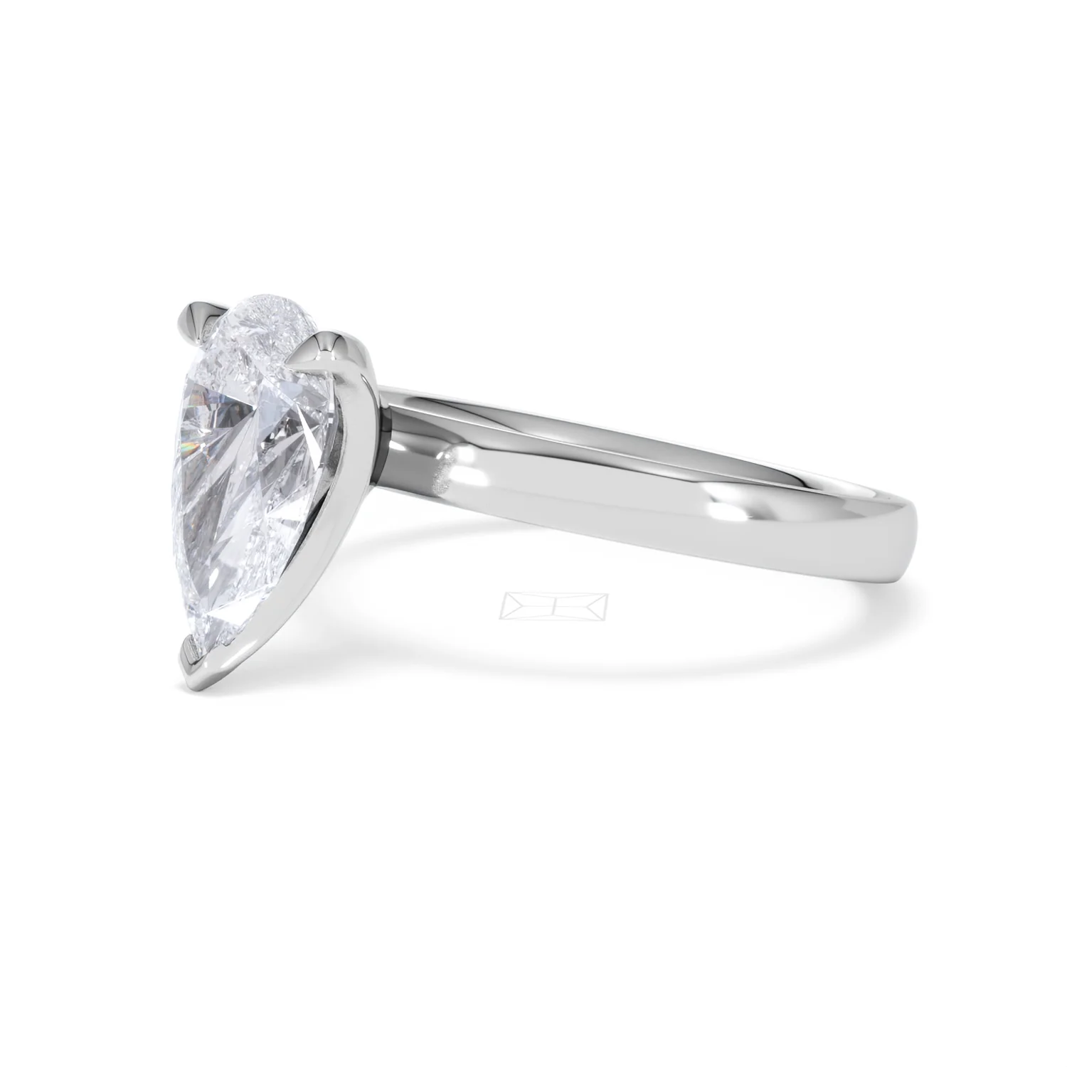 Origin 2.00ct Pear Cut Lab Diamond Solitaire Engagement Ring in Platinum - Image 76