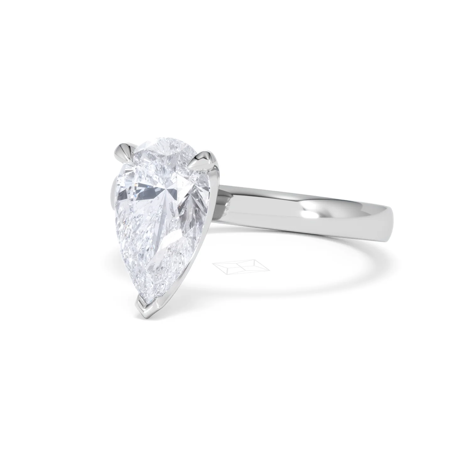 Origin 2.00ct Pear Cut Lab Diamond Solitaire Engagement Ring in Platinum - Image 81