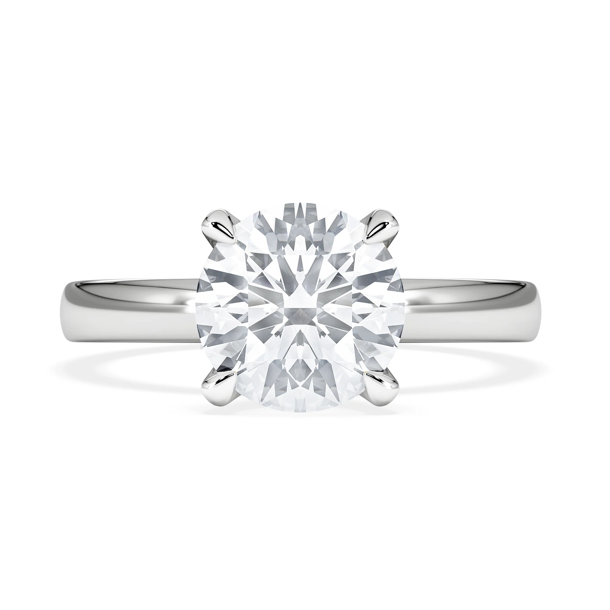 Origin 2.00ct Round Cut Lab Diamond Solitaire Engagement Ring in 18K White Gold - Image 6