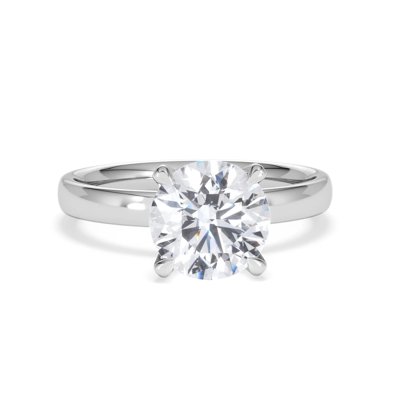 Origin 2.00ct Round Cut Lab Diamond Solitaire Engagement Ring in 18K White Gold - Image 8