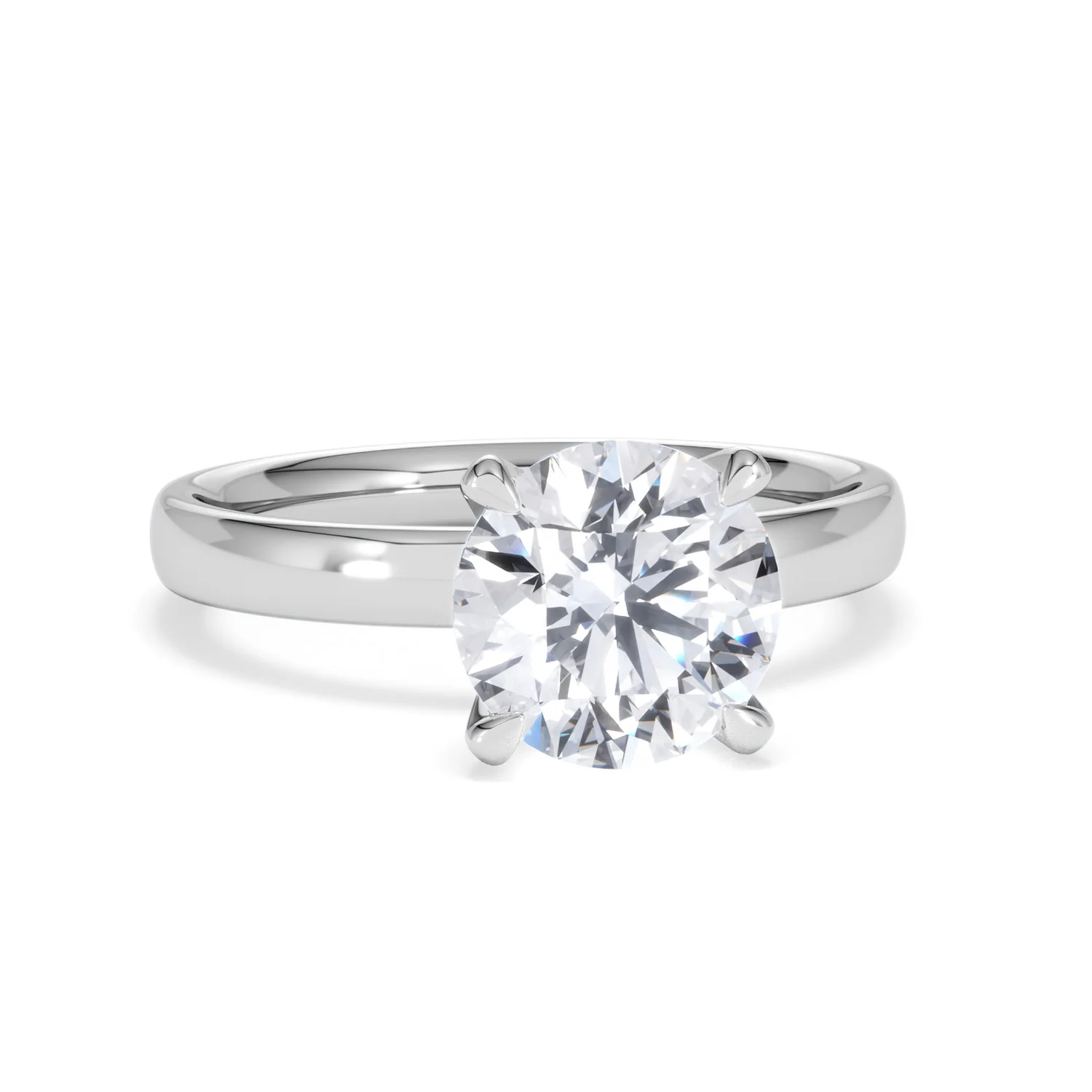 Origin 2.00ct Round Cut Lab Diamond Solitaire Engagement Ring in 18K White Gold - Image 9