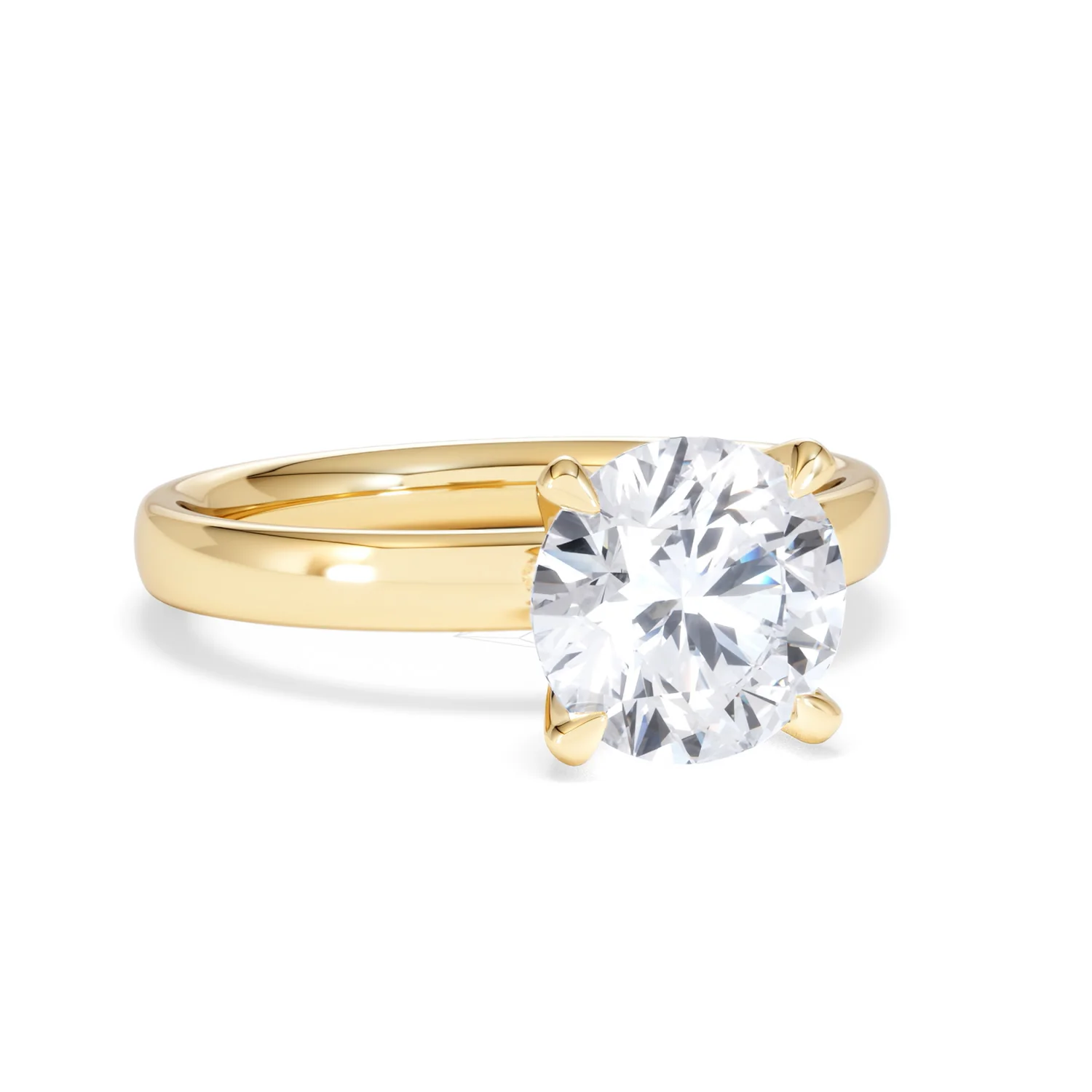 Origin 2.00ct Round Cut Lab Diamond Solitaire Engagement Ring in 18K Yellow Gold - Image 11