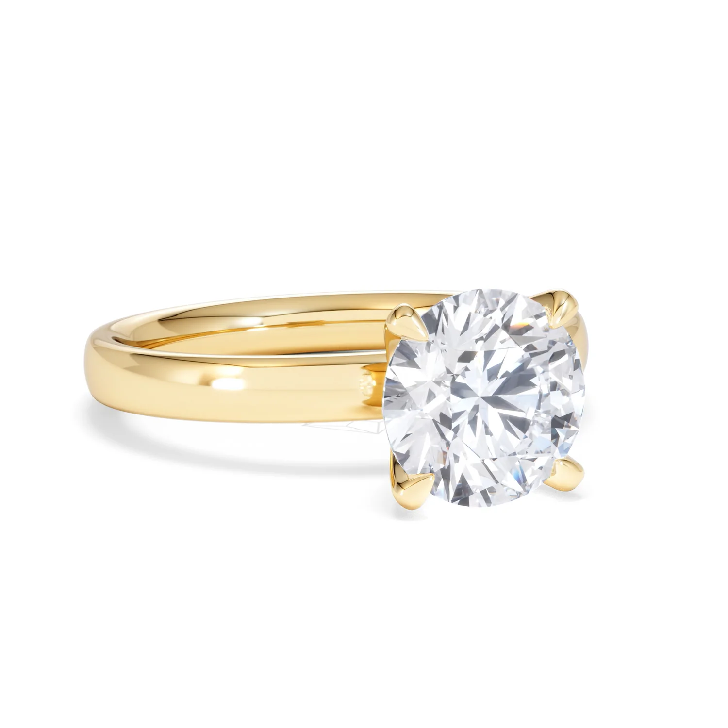 Origin 2.00ct Round Cut Lab Diamond Solitaire Engagement Ring in 18K Yellow Gold - Image 12