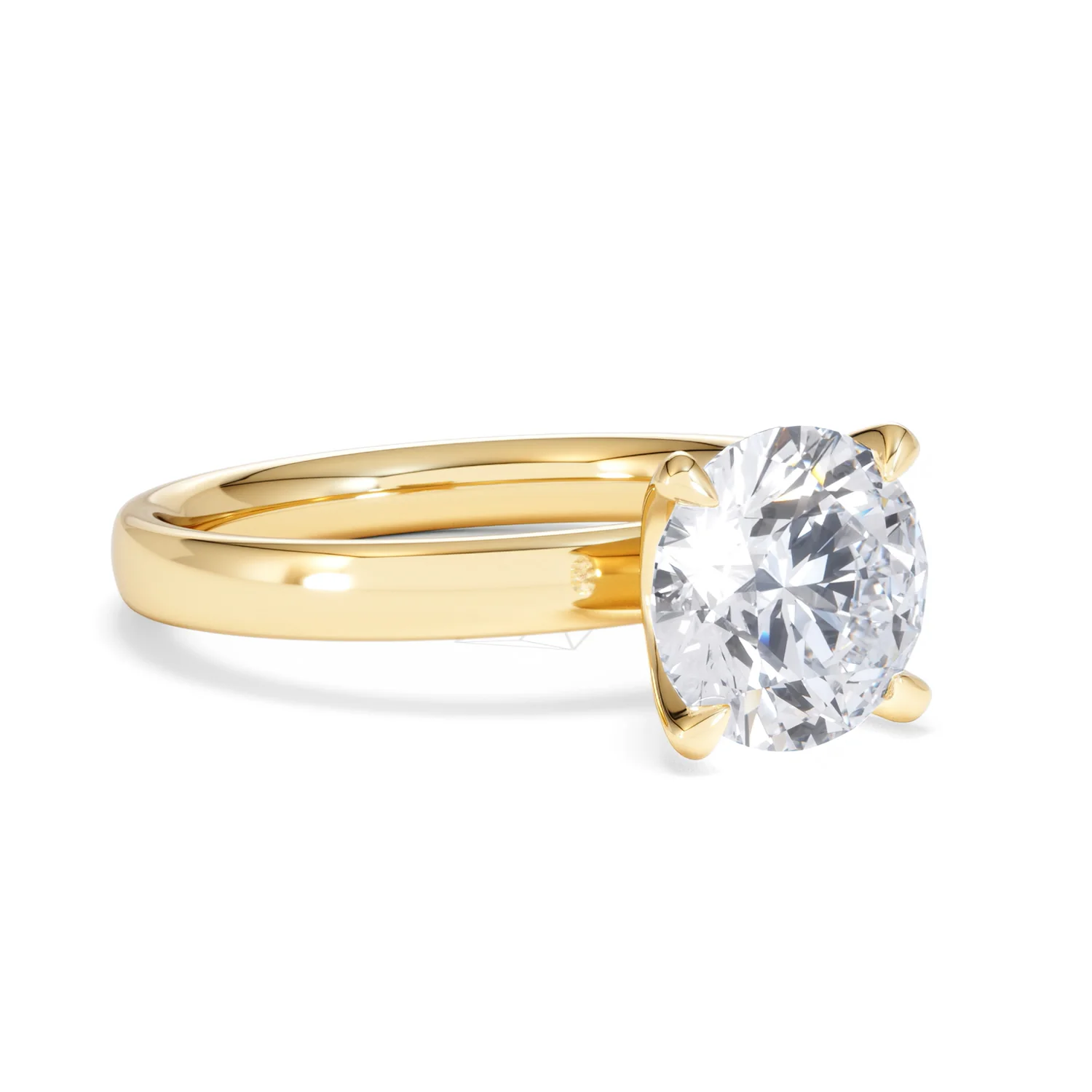 Origin 2.00ct Round Cut Lab Diamond Solitaire Engagement Ring in 18K Yellow Gold - Image 14