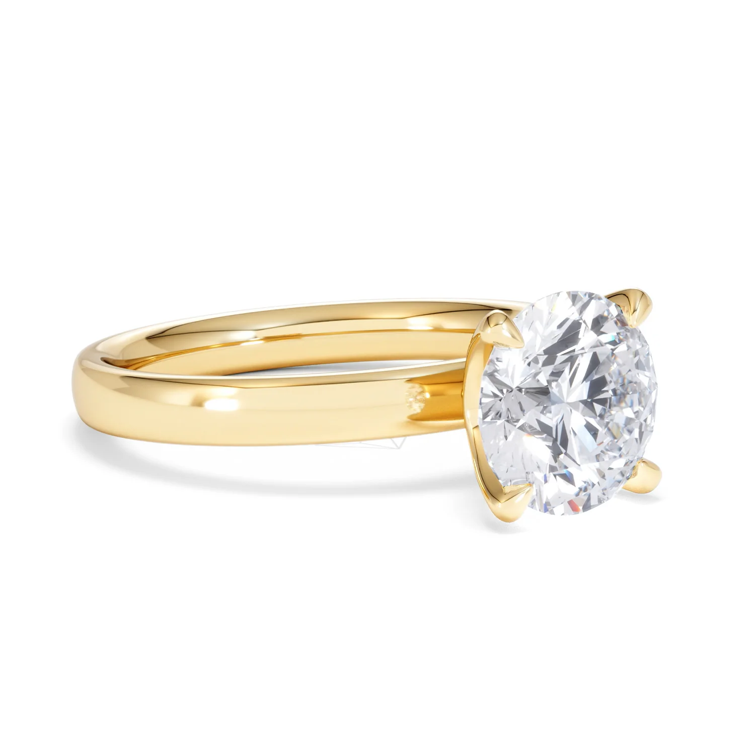 Origin 2.00ct Round Cut Lab Diamond Solitaire Engagement Ring in 18K Yellow Gold - Image 15