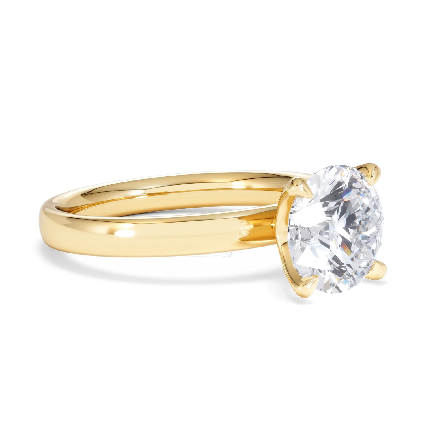 Origin 2.00ct Round Cut Lab Diamond Solitaire Engagement Ring in 18K Yellow Gold - Image 16