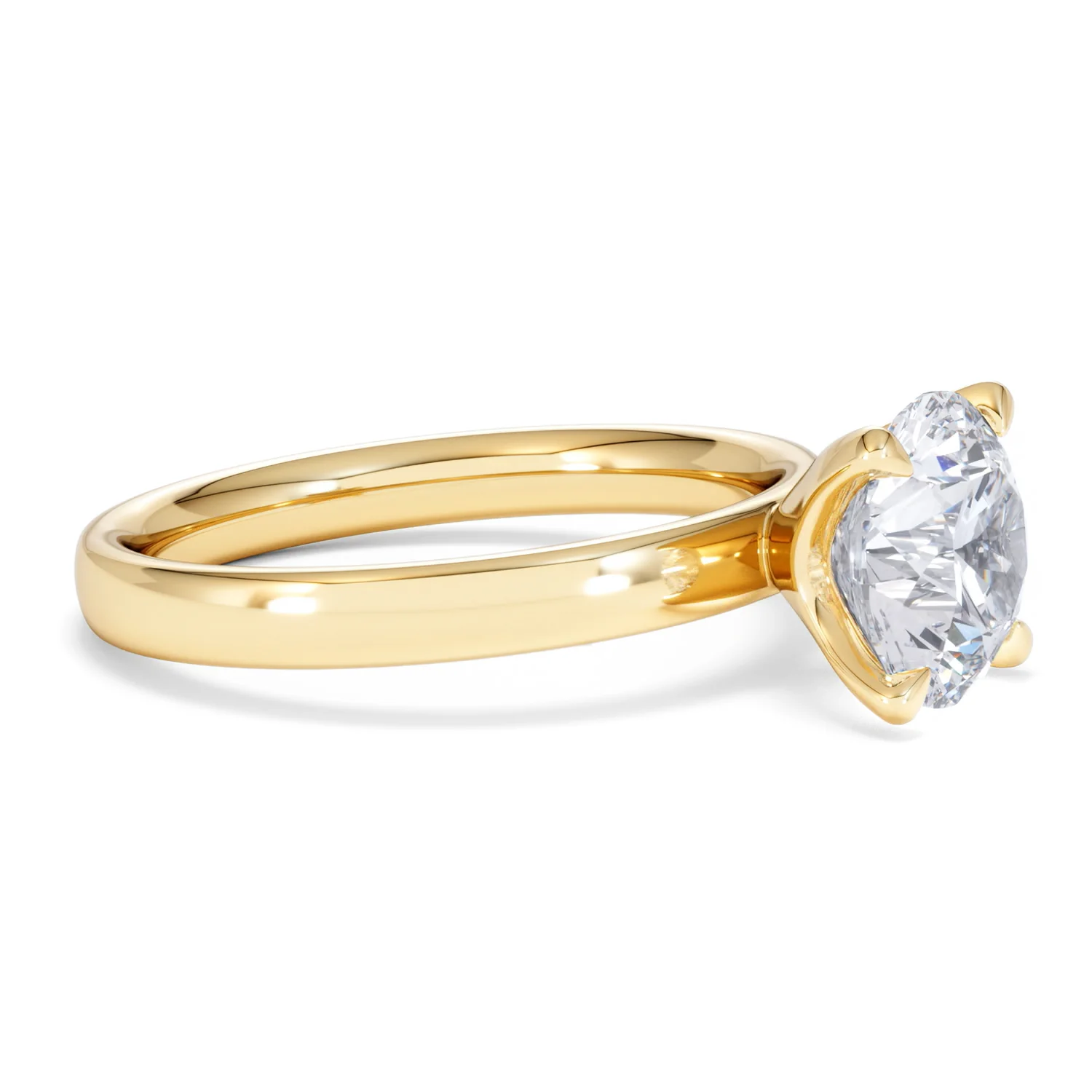 Origin 2.00ct Round Cut Lab Diamond Solitaire Engagement Ring in 18K Yellow Gold - Image 20