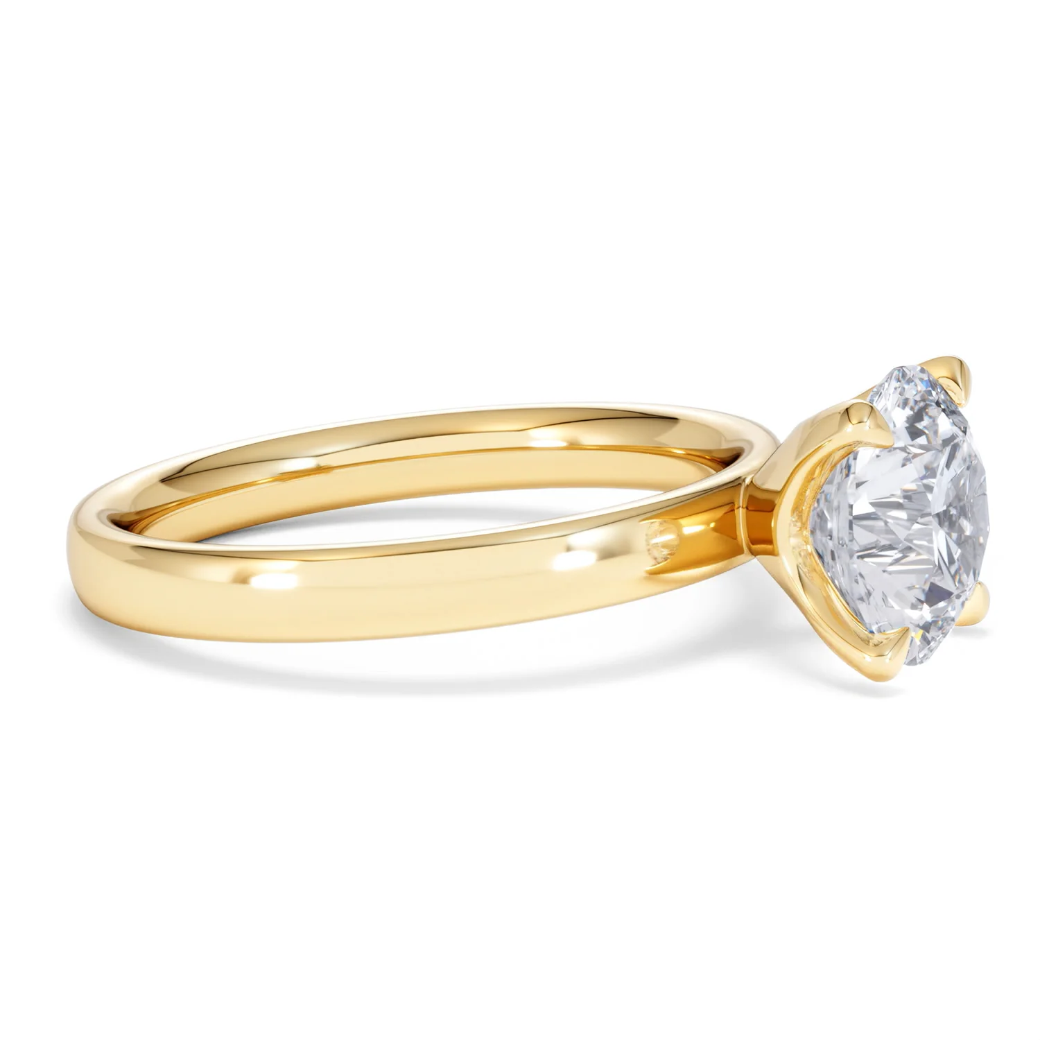 Origin 2.00ct Round Cut Lab Diamond Solitaire Engagement Ring in 18K Yellow Gold - Image 21