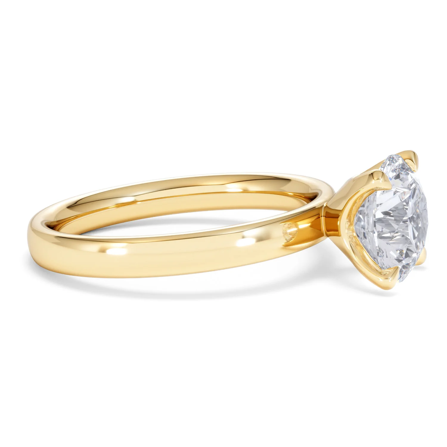 Origin 2.00ct Round Cut Lab Diamond Solitaire Engagement Ring in 18K Yellow Gold - Image 22