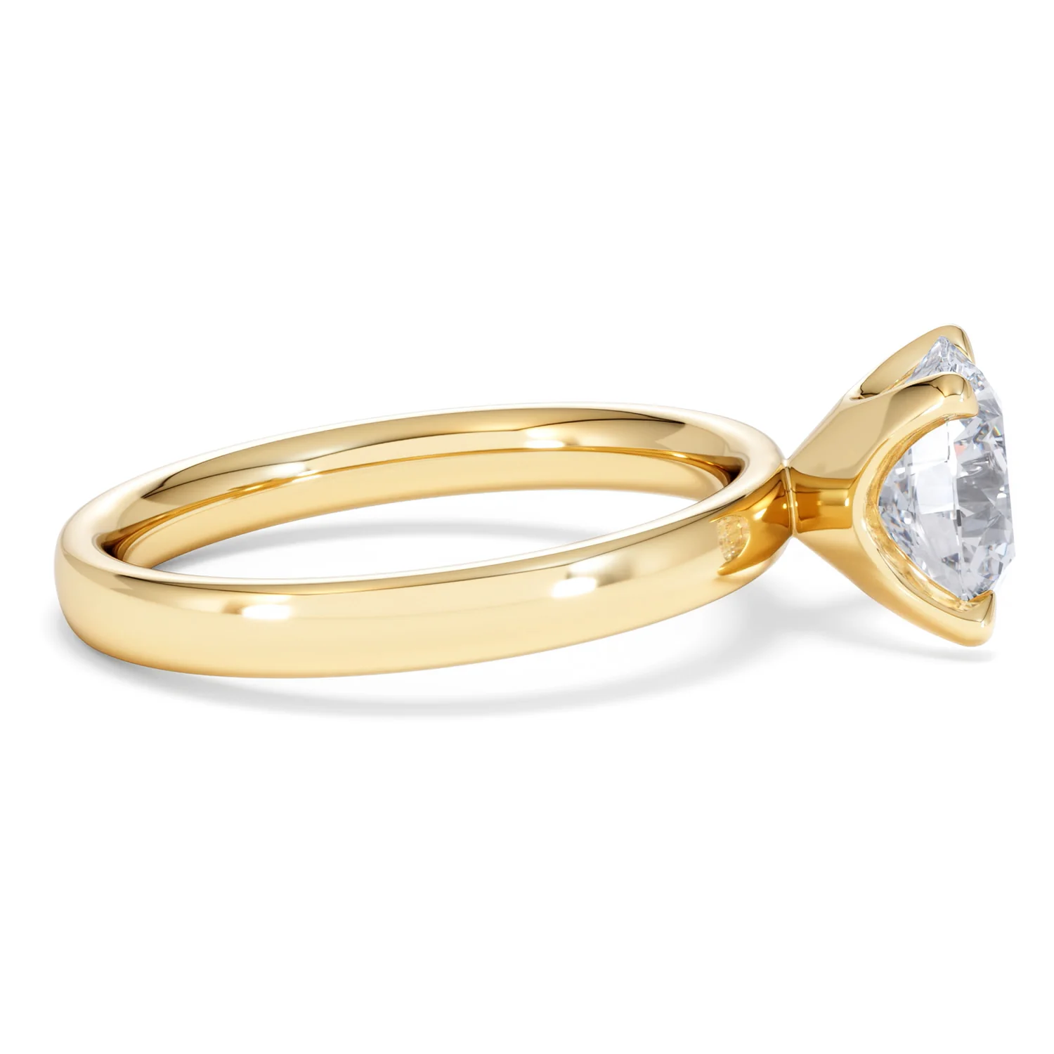 Origin 2.00ct Round Cut Lab Diamond Solitaire Engagement Ring in 18K Yellow Gold - Image 26