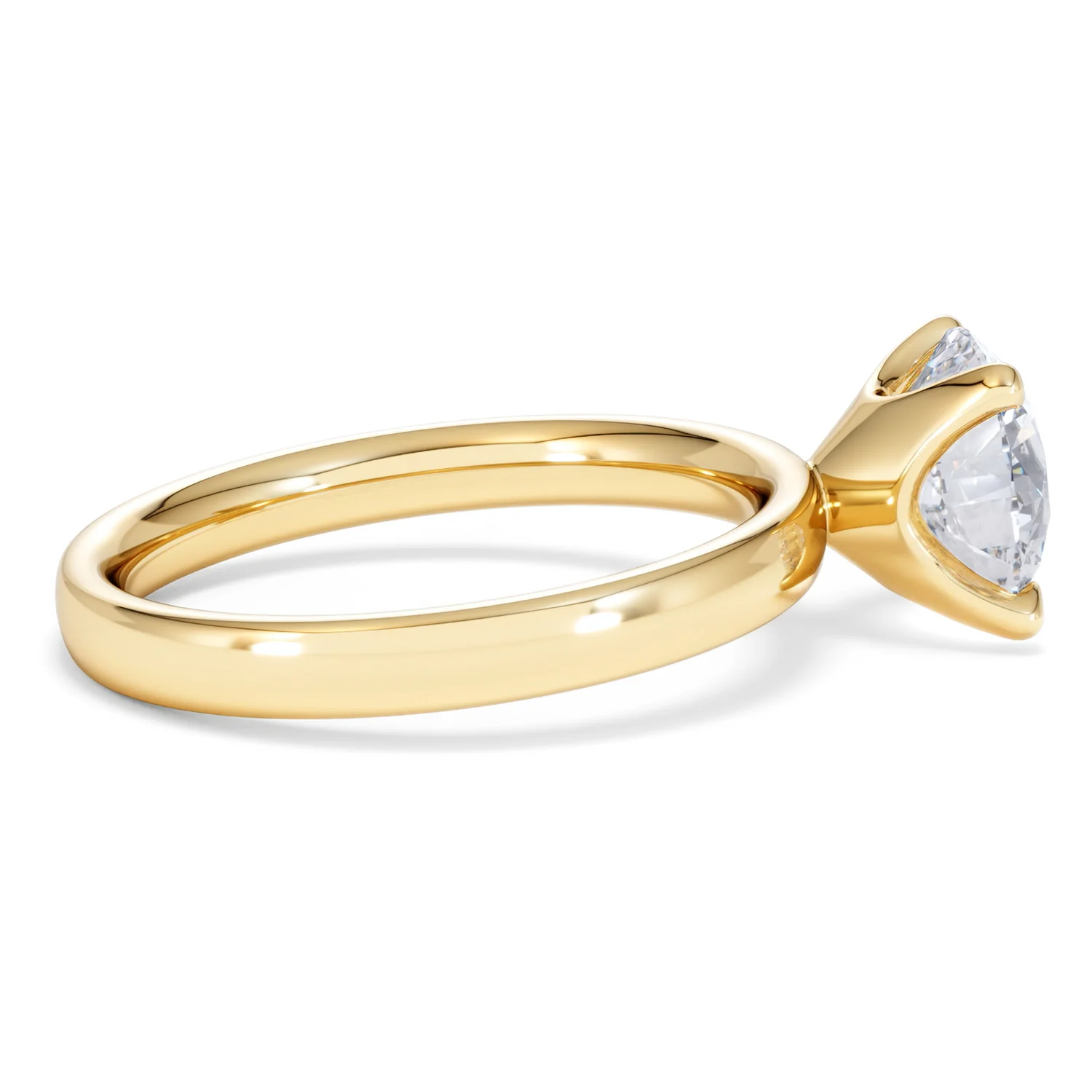 Origin 2.00ct Round Cut Lab Diamond Solitaire Engagement Ring in 18K Yellow Gold - Image 29