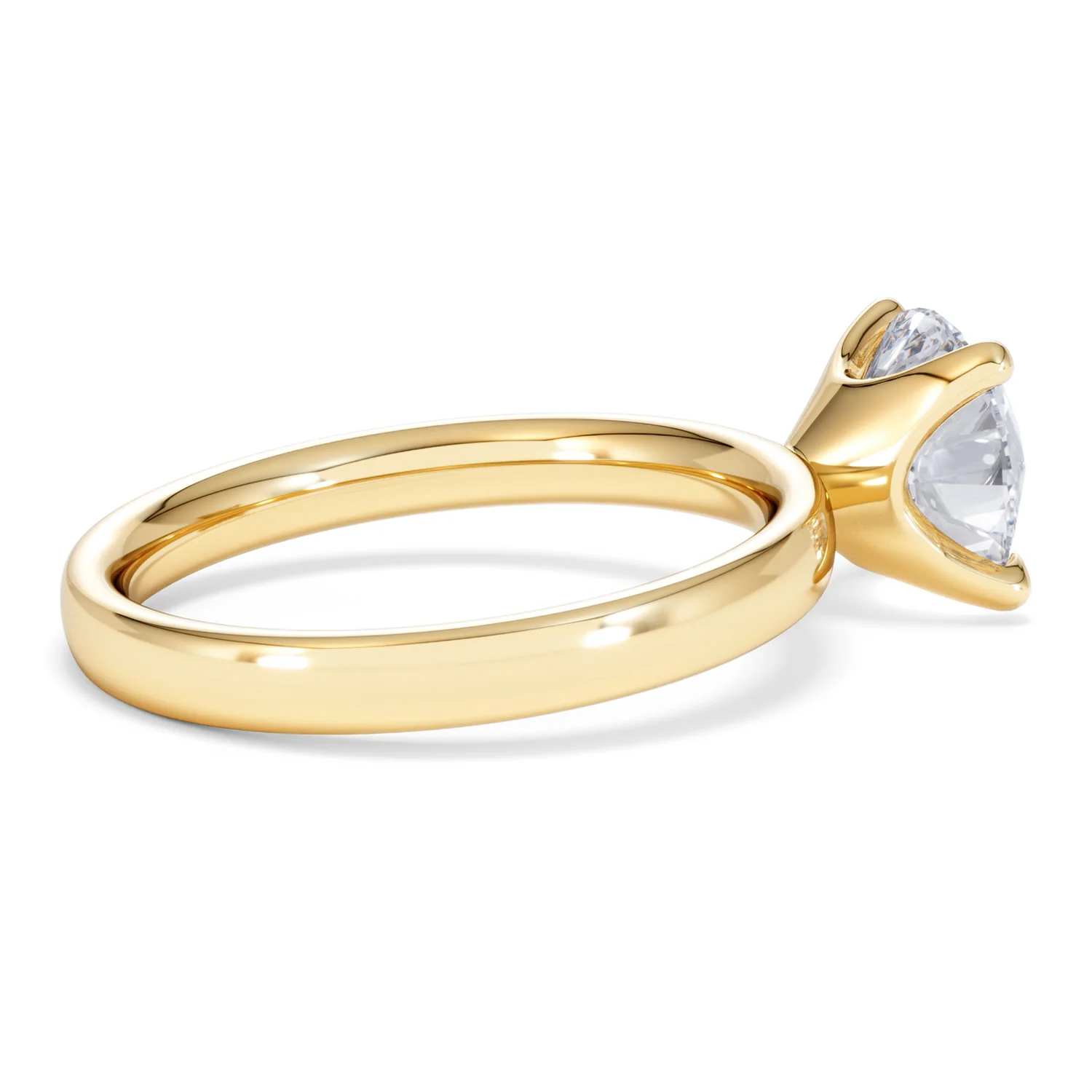 Origin 2.00ct Round Cut Lab Diamond Solitaire Engagement Ring in 18K Yellow Gold - Image 32