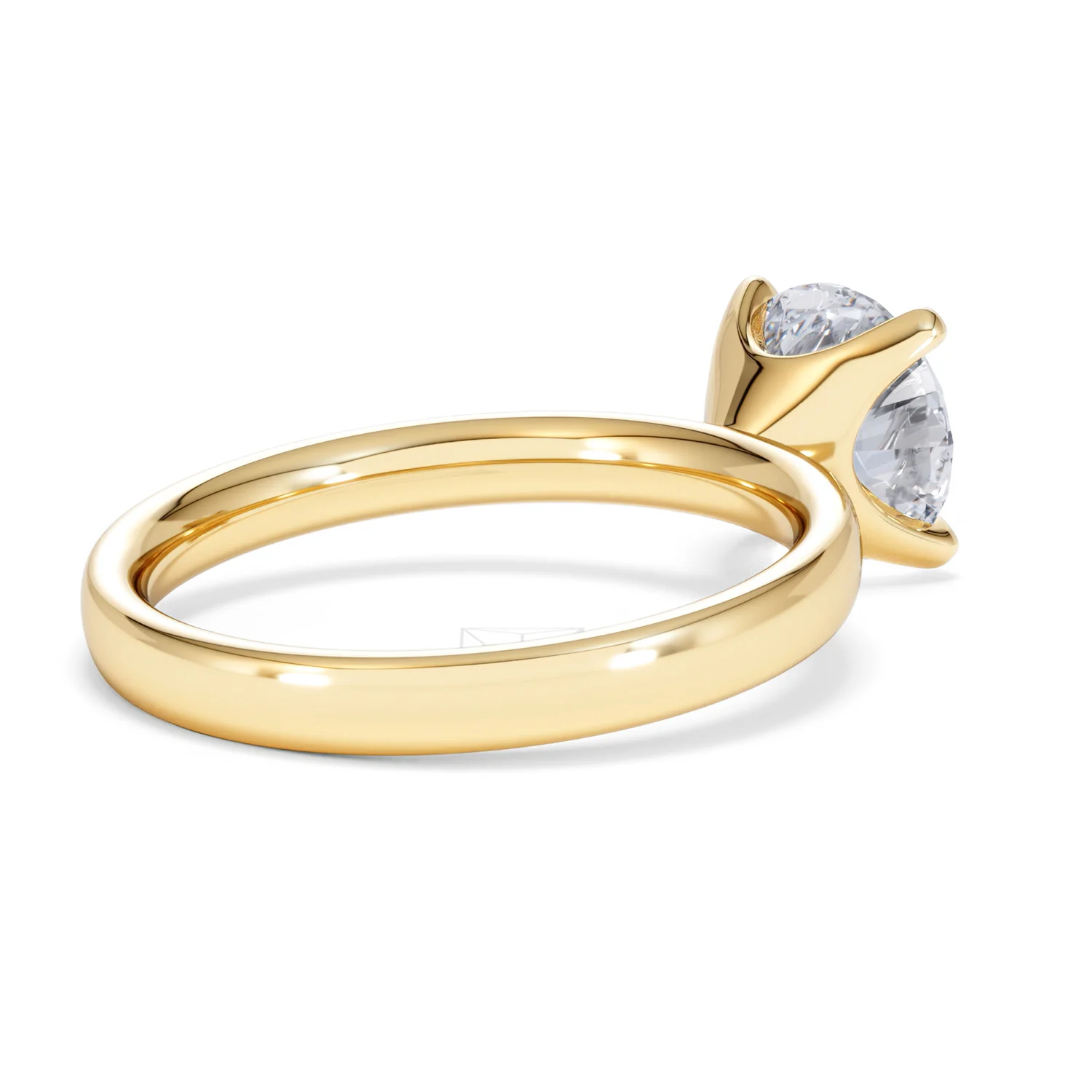 Origin 2.00ct Round Cut Lab Diamond Solitaire Engagement Ring in 18K Yellow Gold - Image 37