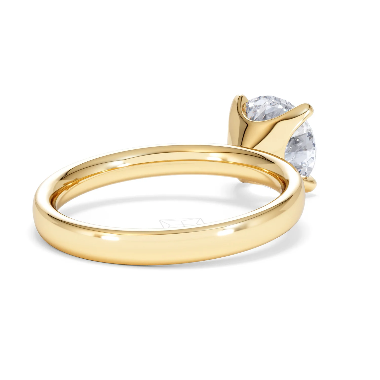 Origin 2.00ct Round Cut Lab Diamond Solitaire Engagement Ring in 18K Yellow Gold - Image 39