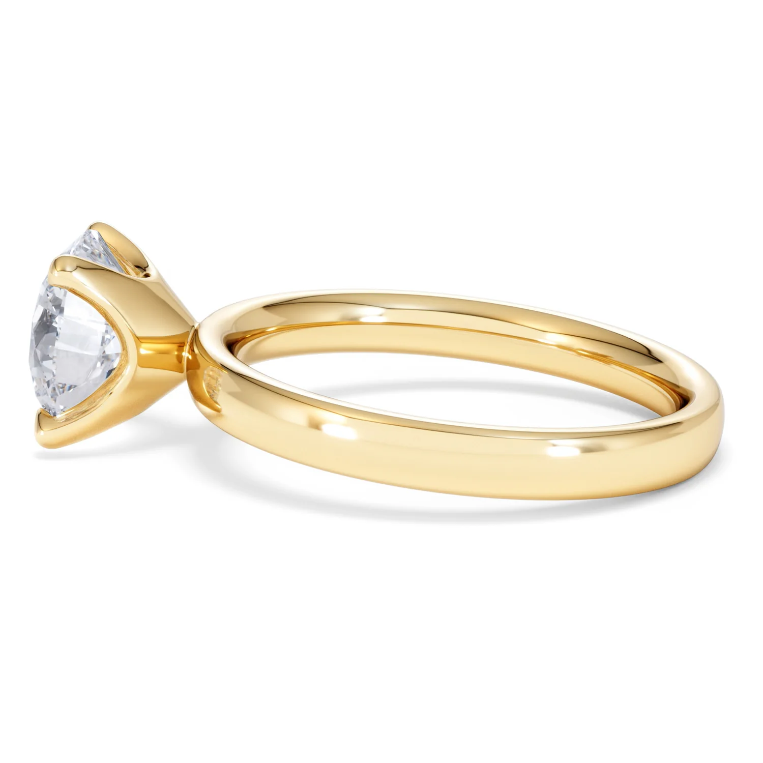 Origin 2.00ct Round Cut Lab Diamond Solitaire Engagement Ring in 18K Yellow Gold - Image 65