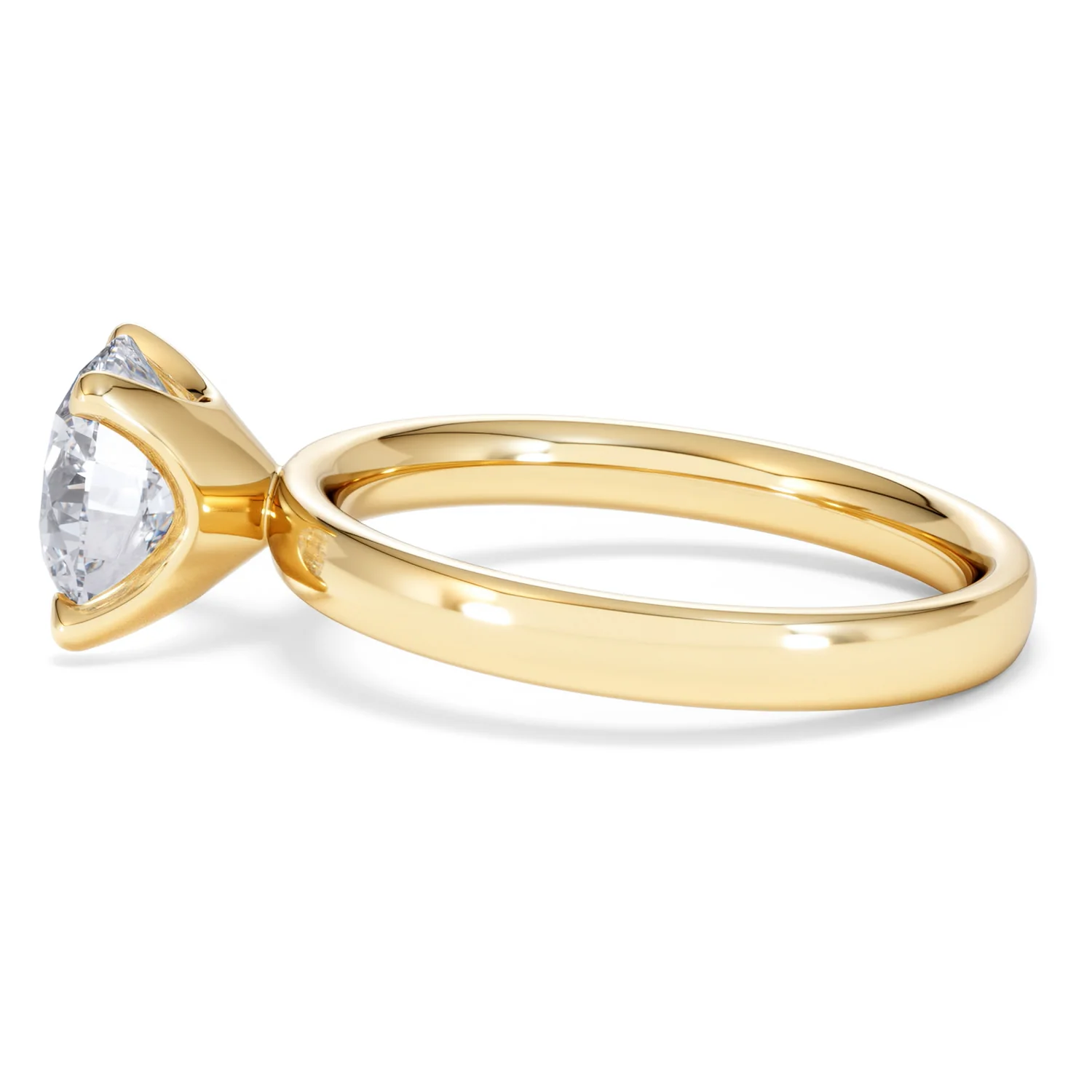 Origin 2.00ct Round Cut Lab Diamond Solitaire Engagement Ring in 18K Yellow Gold - Image 66