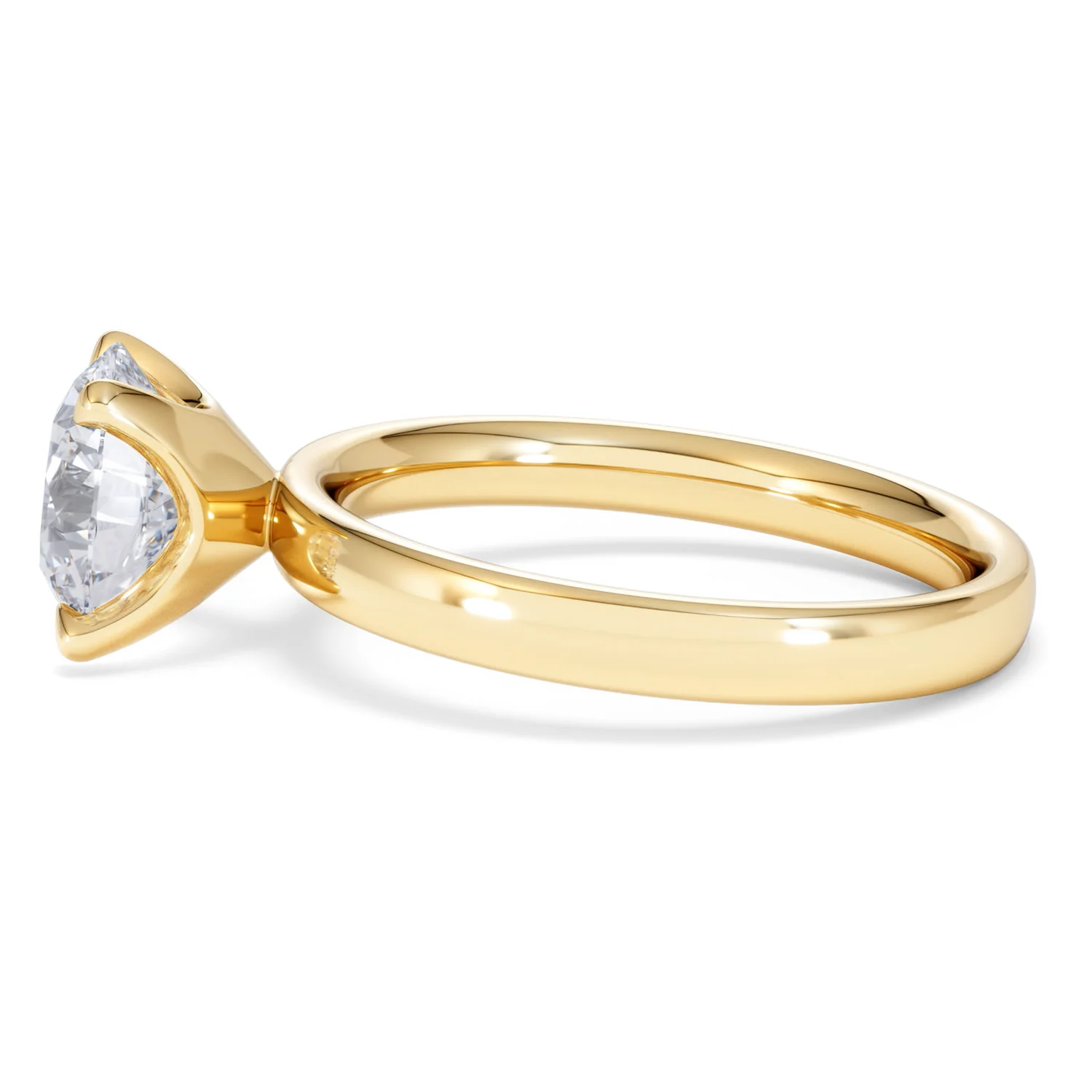 Origin 2.00ct Round Cut Lab Diamond Solitaire Engagement Ring in 18K Yellow Gold - Image 67