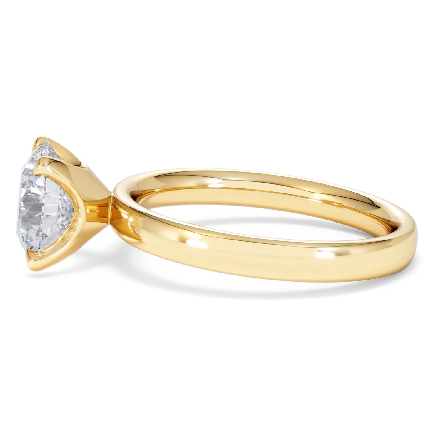 Origin 2.00ct Round Cut Lab Diamond Solitaire Engagement Ring in 18K Yellow Gold - Image 68