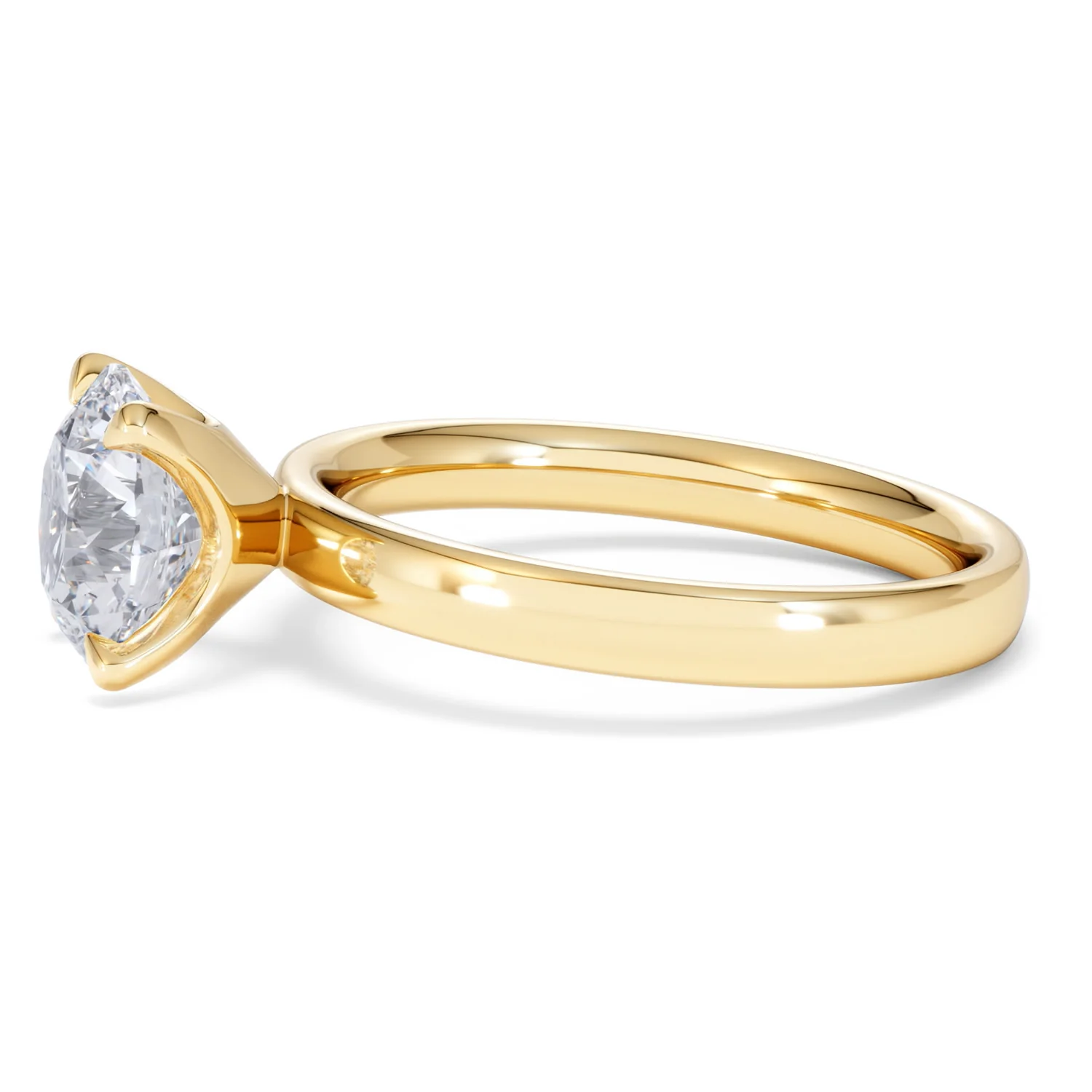Origin 2.00ct Round Cut Lab Diamond Solitaire Engagement Ring in 18K Yellow Gold - Image 70