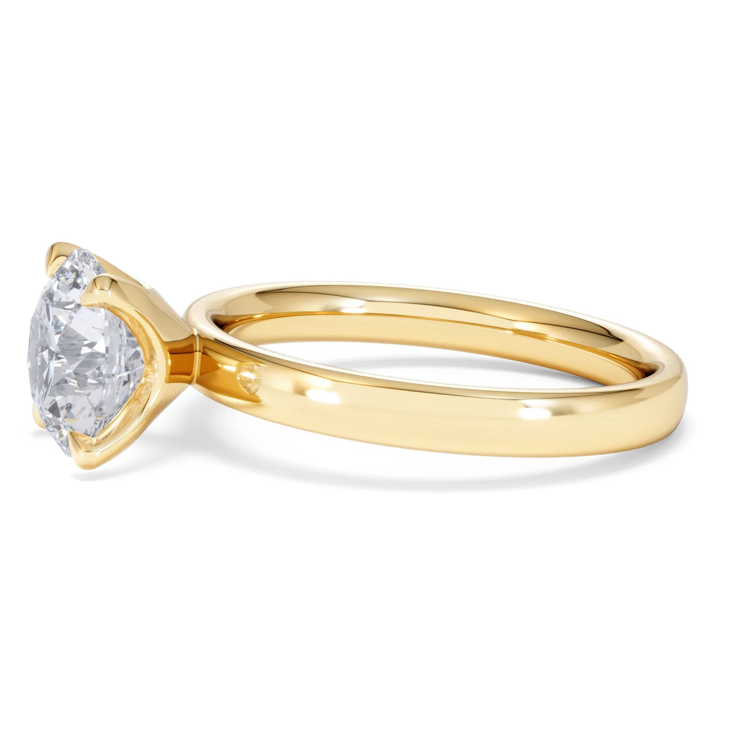 Origin 2.00ct Round Cut Lab Diamond Solitaire Engagement Ring in 18K Yellow Gold - Image 71