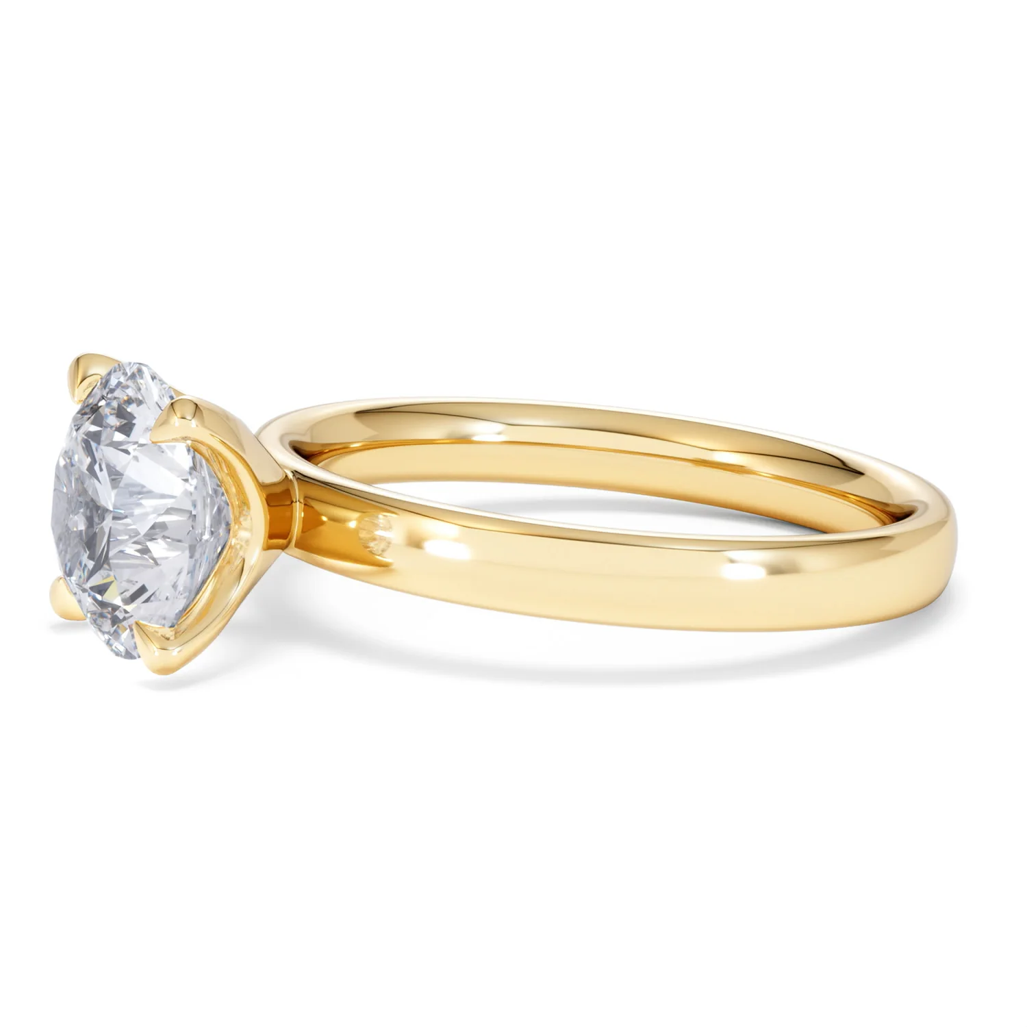 Origin 2.00ct Round Cut Lab Diamond Solitaire Engagement Ring in 18K Yellow Gold - Image 73