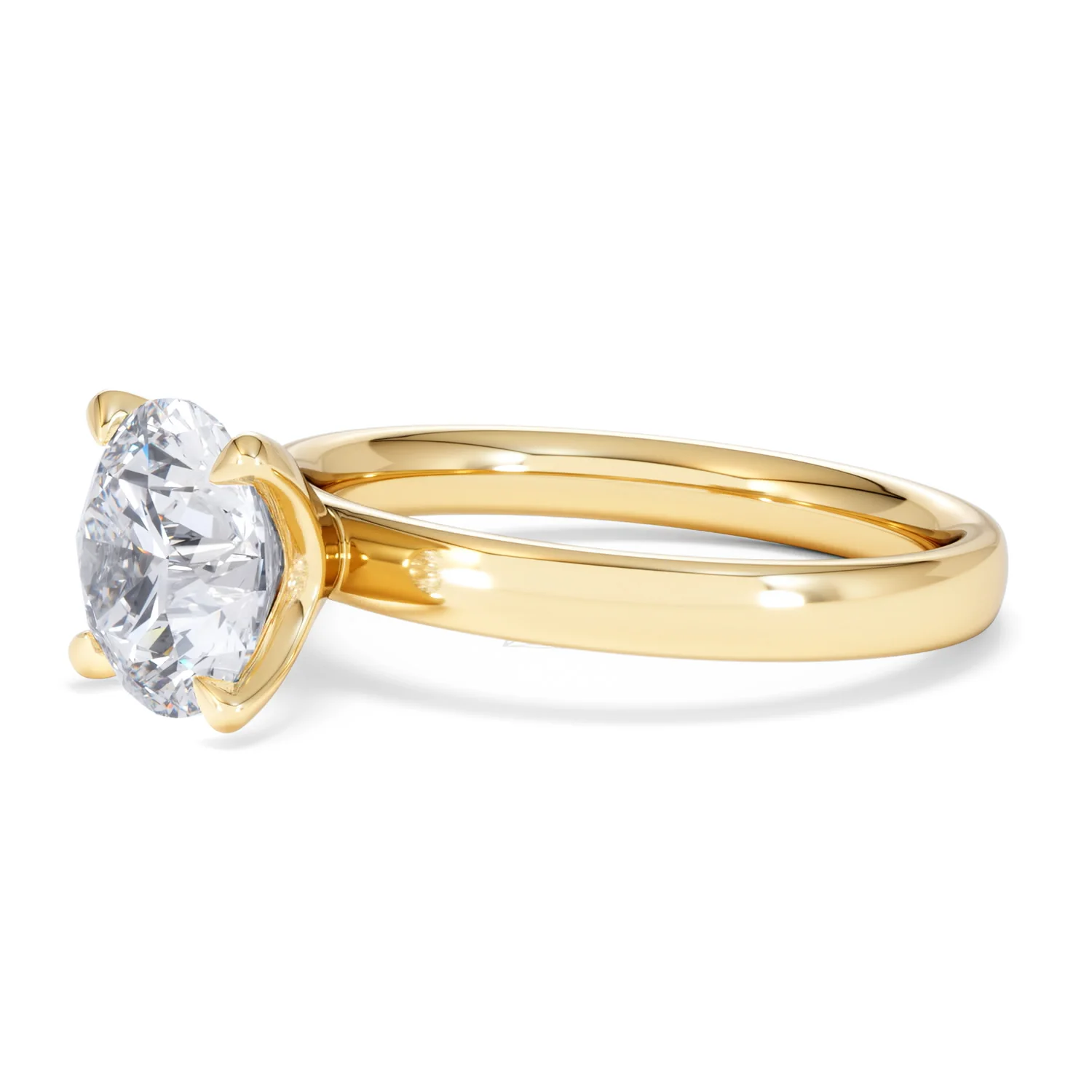 Origin 2.00ct Round Cut Lab Diamond Solitaire Engagement Ring in 18K Yellow Gold - Image 75