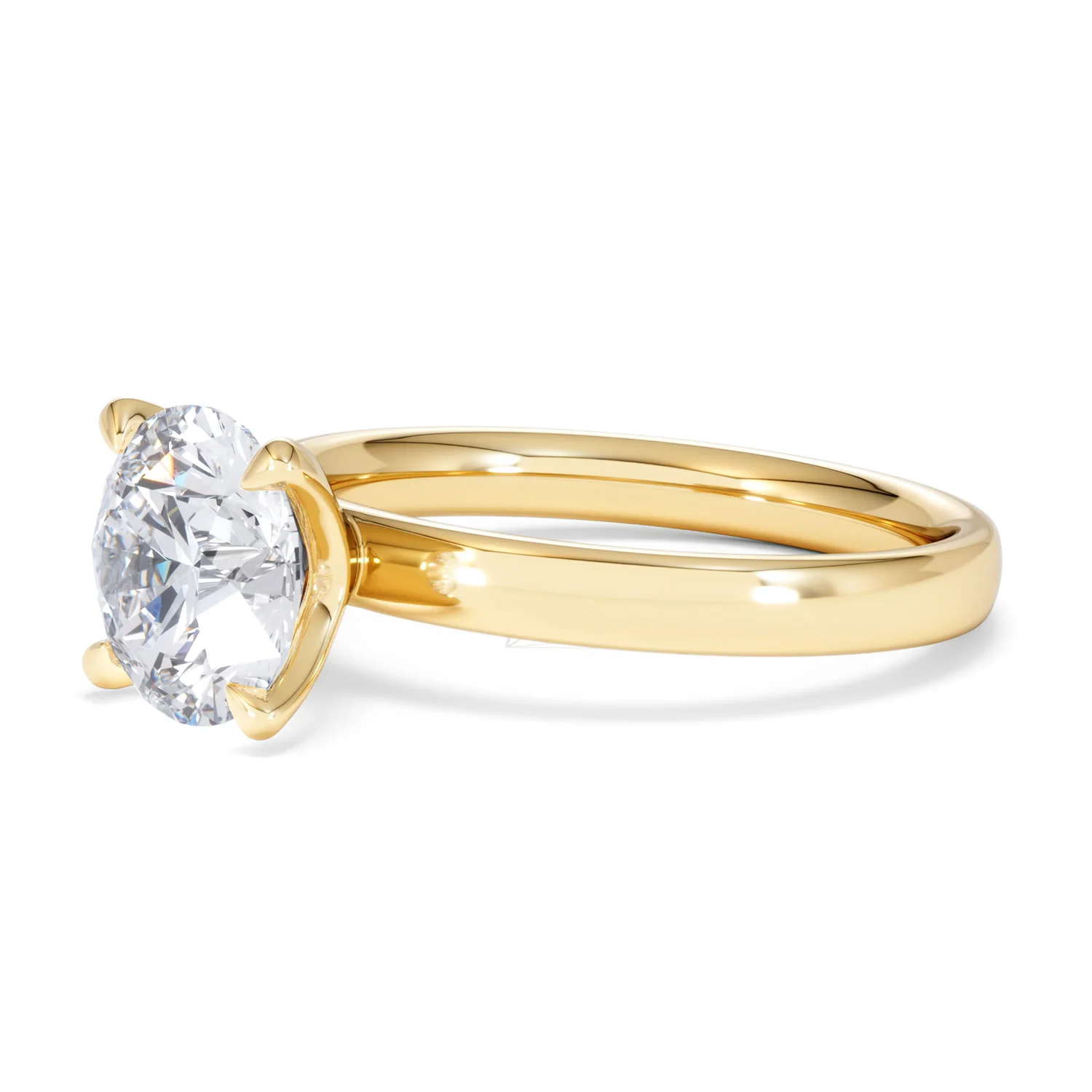Origin 2.00ct Round Cut Lab Diamond Solitaire Engagement Ring in 18K Yellow Gold - Image 76
