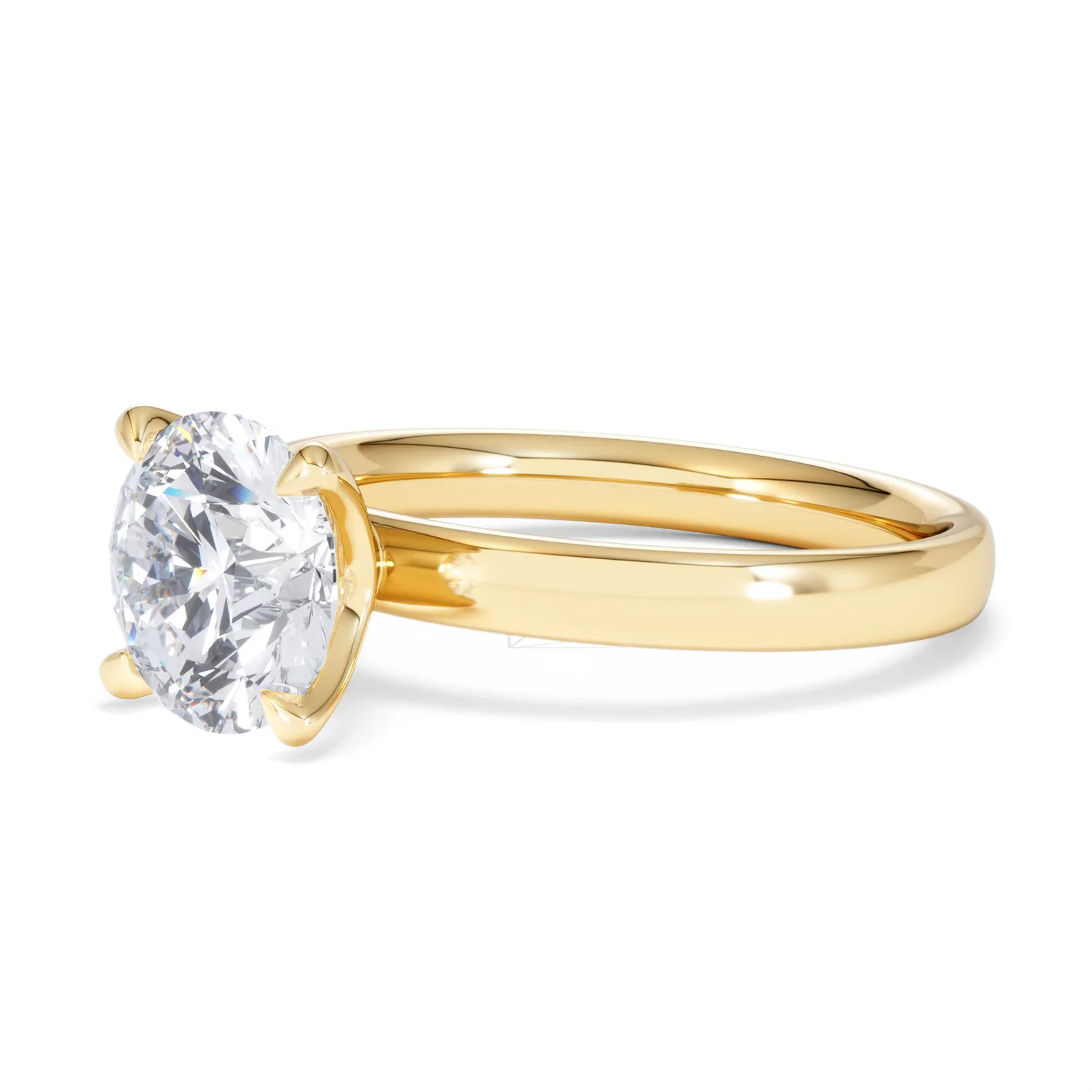 Origin 2.00ct Round Cut Lab Diamond Solitaire Engagement Ring in 18K Yellow Gold - Image 77