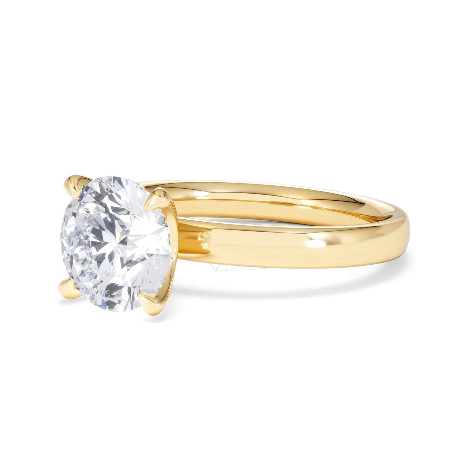 Origin 2.00ct Round Cut Lab Diamond Solitaire Engagement Ring in 18K Yellow Gold - Image 79