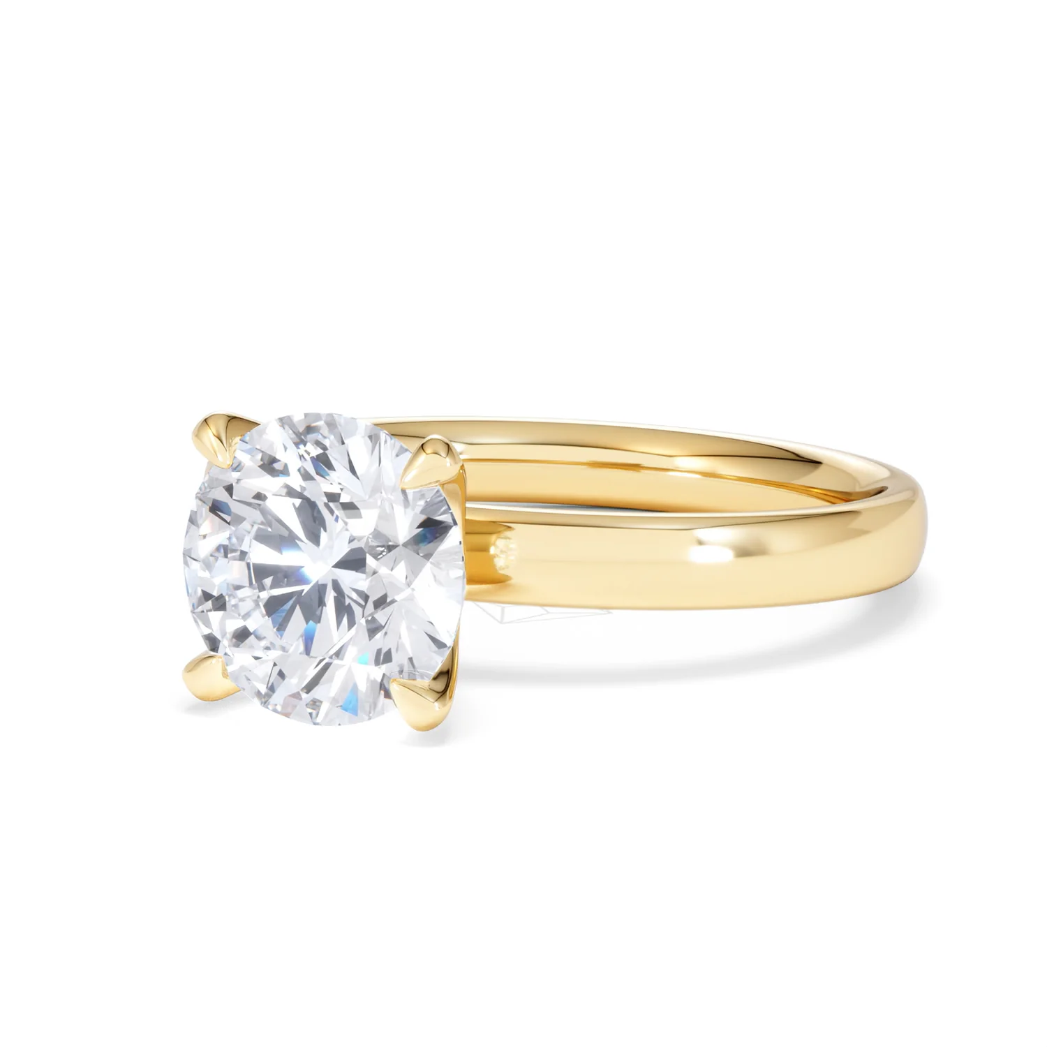 Origin 2.00ct Round Cut Lab Diamond Solitaire Engagement Ring in 18K Yellow Gold - Image 81