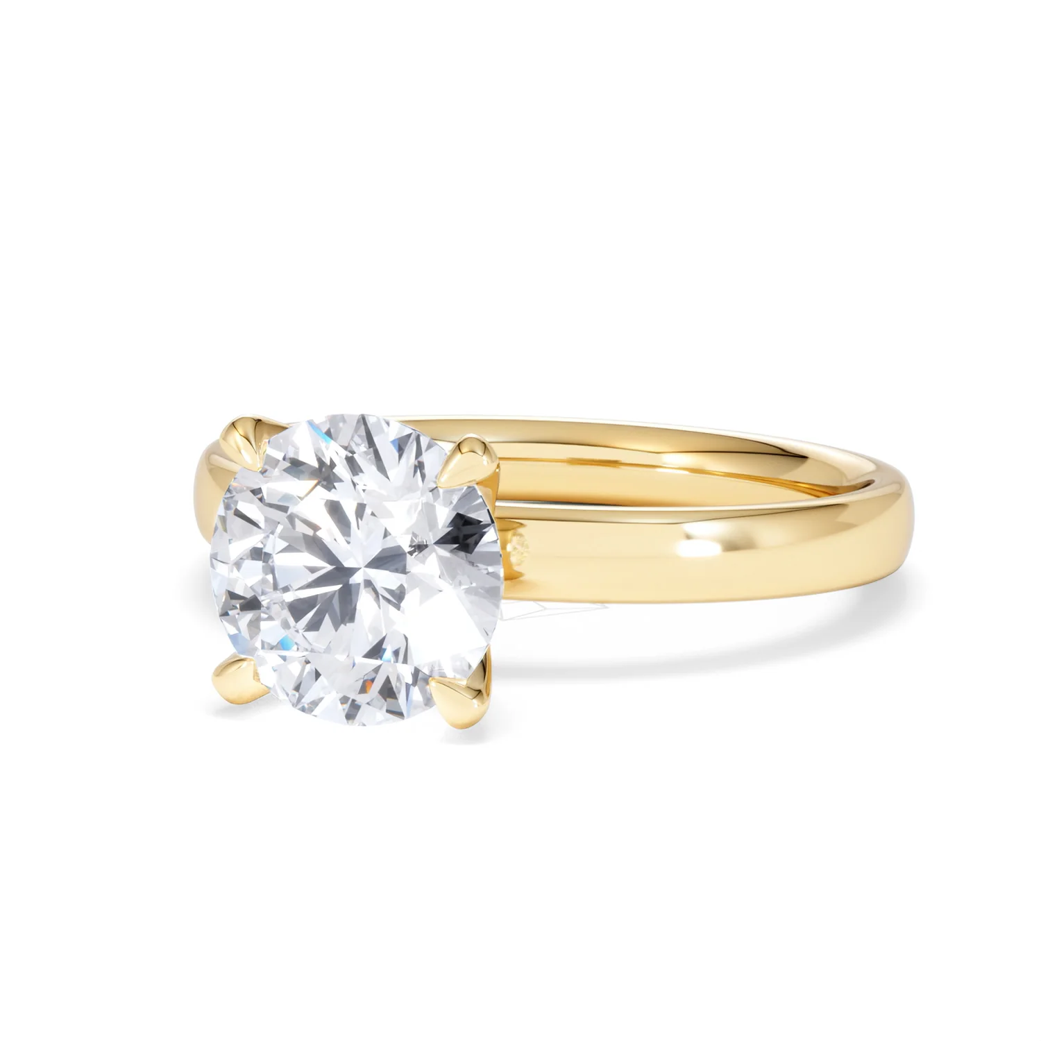 Origin 2.00ct Round Cut Lab Diamond Solitaire Engagement Ring in 18K Yellow Gold - Image 82