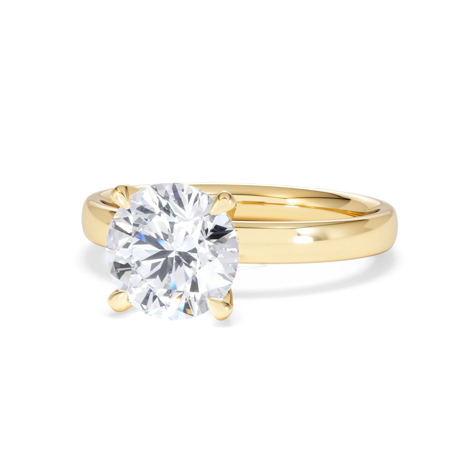 Origin 2.00ct Round Cut Lab Diamond Solitaire Engagement Ring in 18K Yellow Gold - Image 83