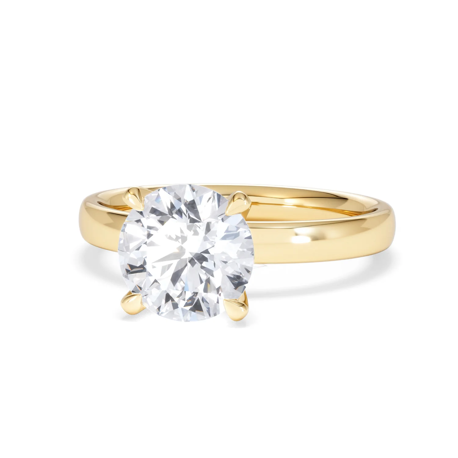 Origin 2.00ct Round Cut Lab Diamond Solitaire Engagement Ring in 18K Yellow Gold - Image 84