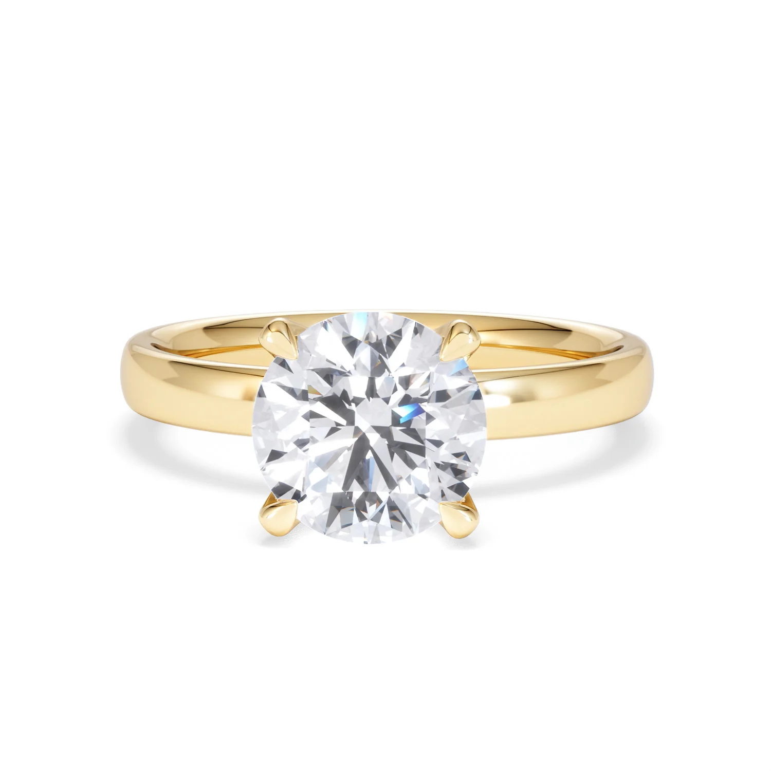 Origin 2.00ct Round Cut Lab Diamond Solitaire Engagement Ring in 18K Yellow Gold - Image 86