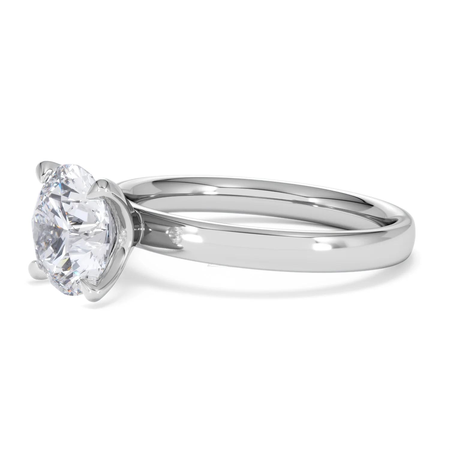 Origin 2.00ct Round Cut Lab Diamond Solitaire Engagement Ring in Platinum - Image 75