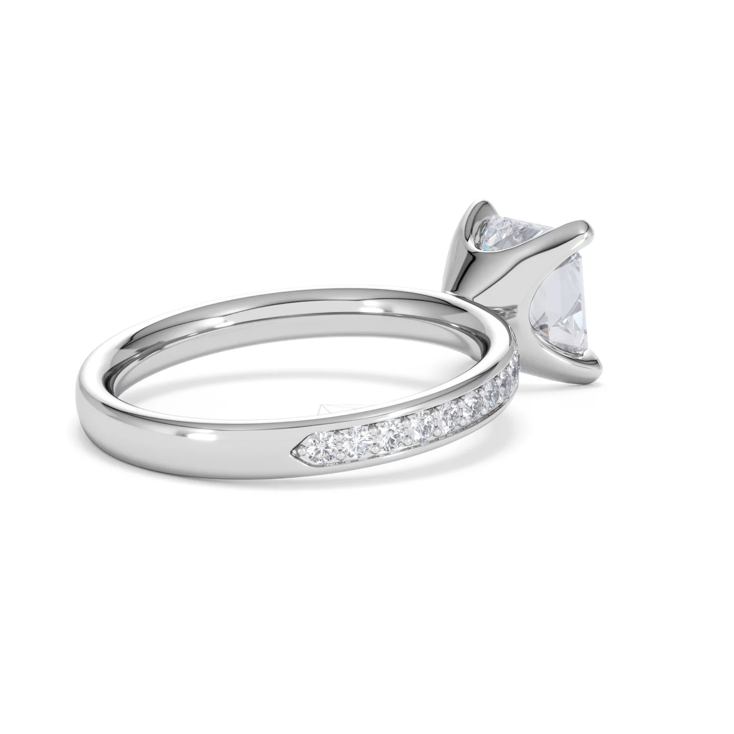 Origin 2.25ct Asscher Cut Lab Diamond Solitaire Engagement Ring with Side Stones in Platinum - Image 36
