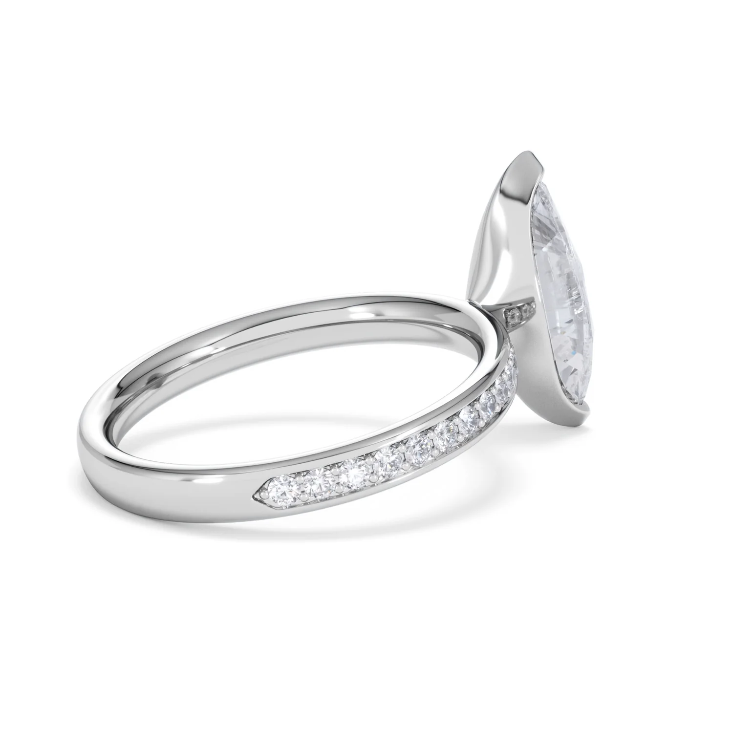 Origin 2.25ct Marquise Cut Lab Diamond Solitaire Engagement Ring with Side Stones in 18K White Gold - Image 34